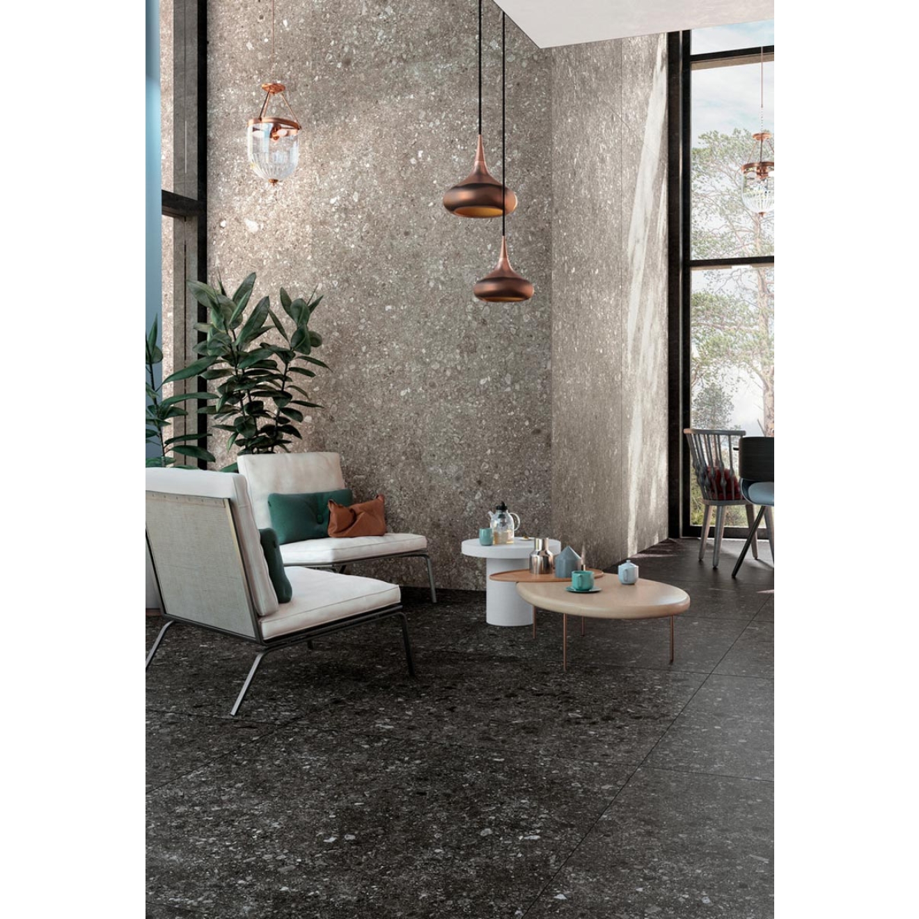 Mirage Norr Svart Natural Boden- und Wandfliese 60x60 cm