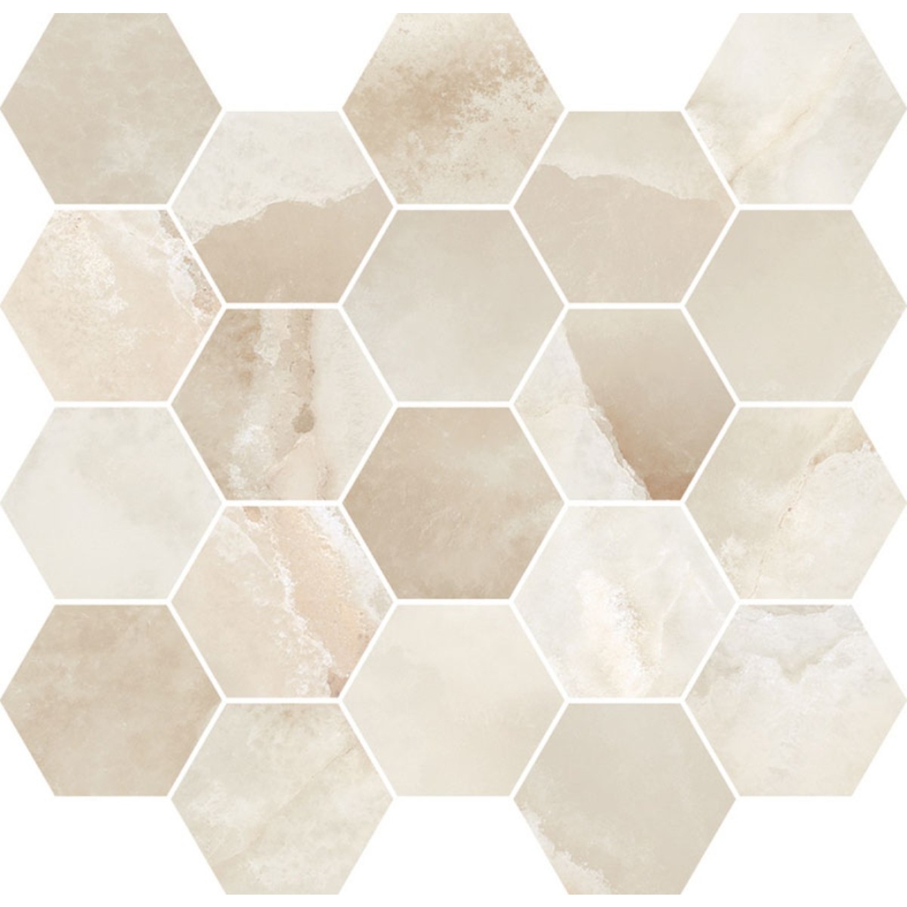 Mosaik Mirage Onyce in der Farbe Coconut