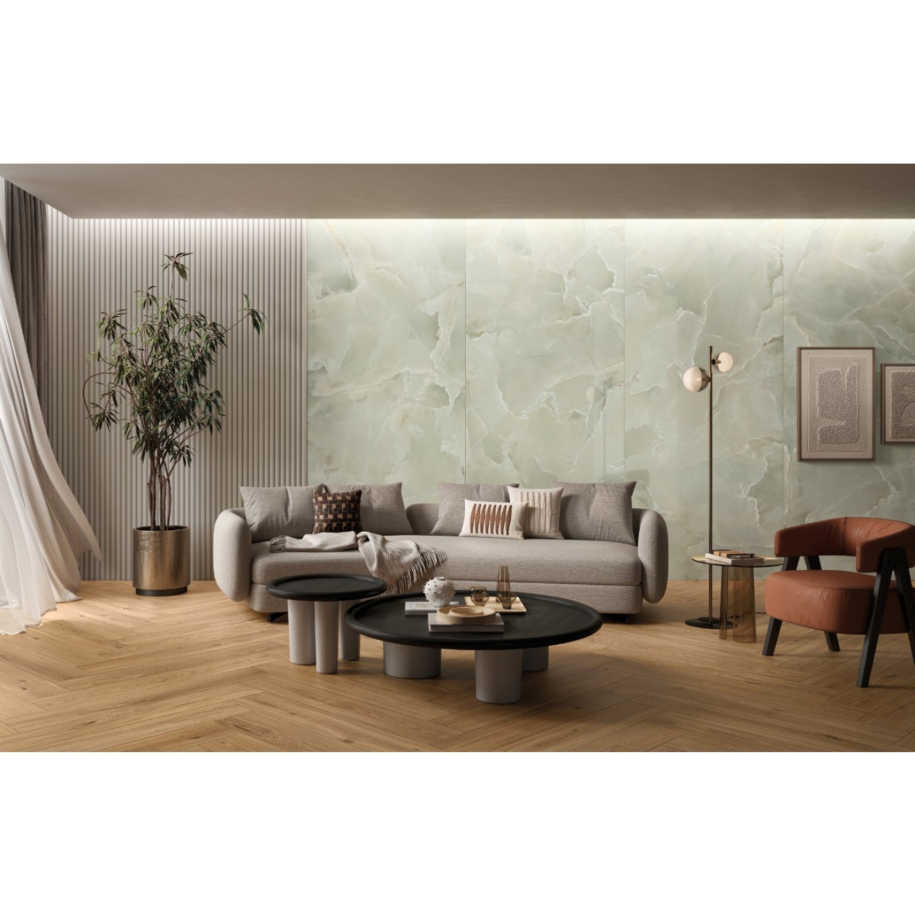 Mirage Onyce Emerald ON06 Lucida Boden- und Wandfliese 60x120 cm