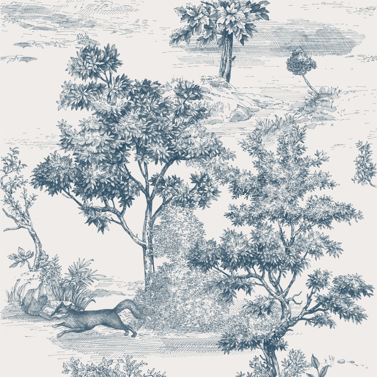 Dekor Mirage Papier Mix in der Farbe Maison Blue