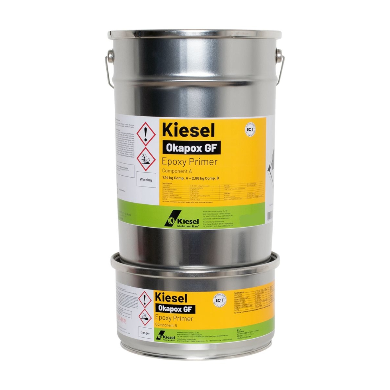 Kiesel Okapox GF Epoxidharzgrundierung 10 kg Blech-Doppelstockgebinde