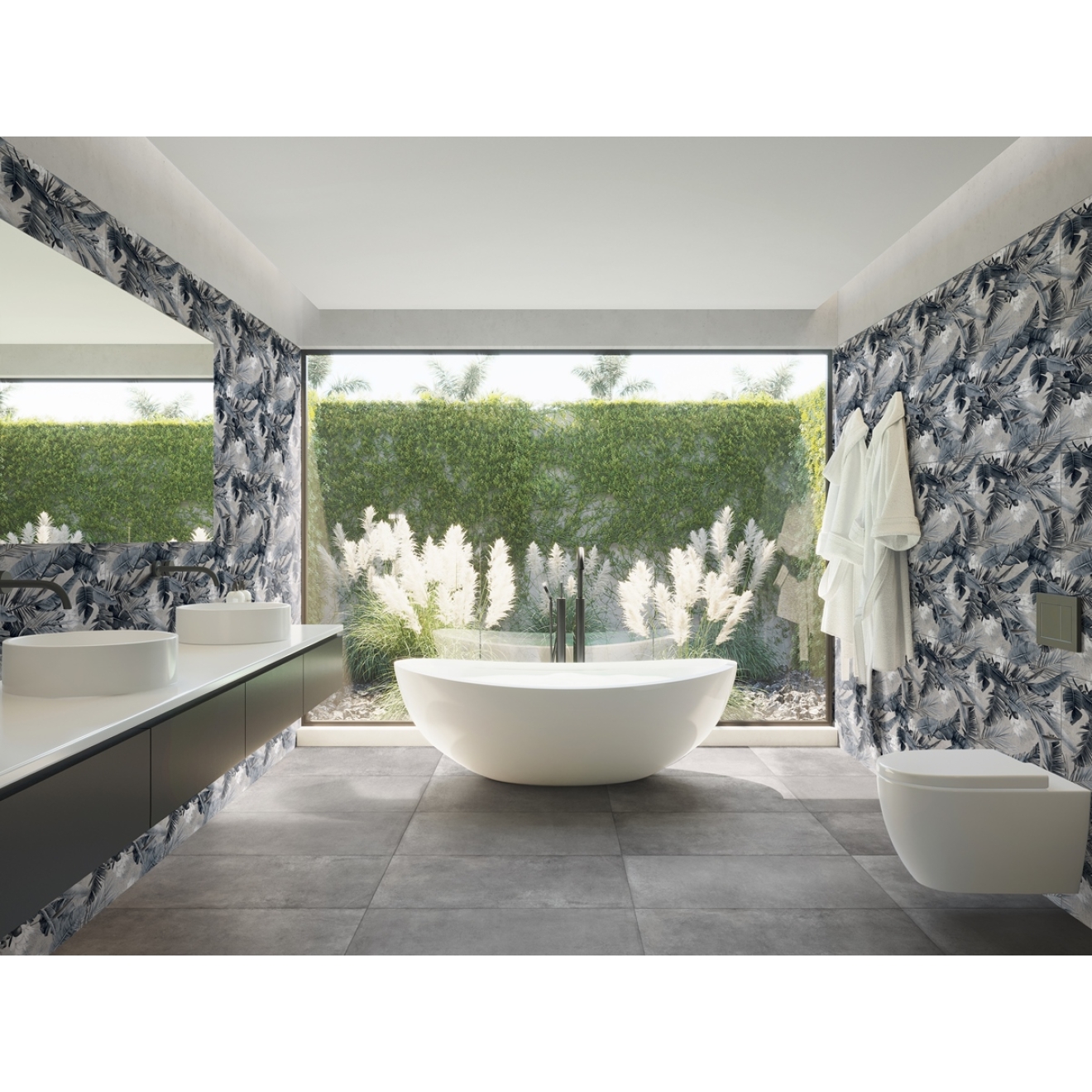 PrimeCollection Arts Wanddekor UNIPlus Gris matt 60x120 cm