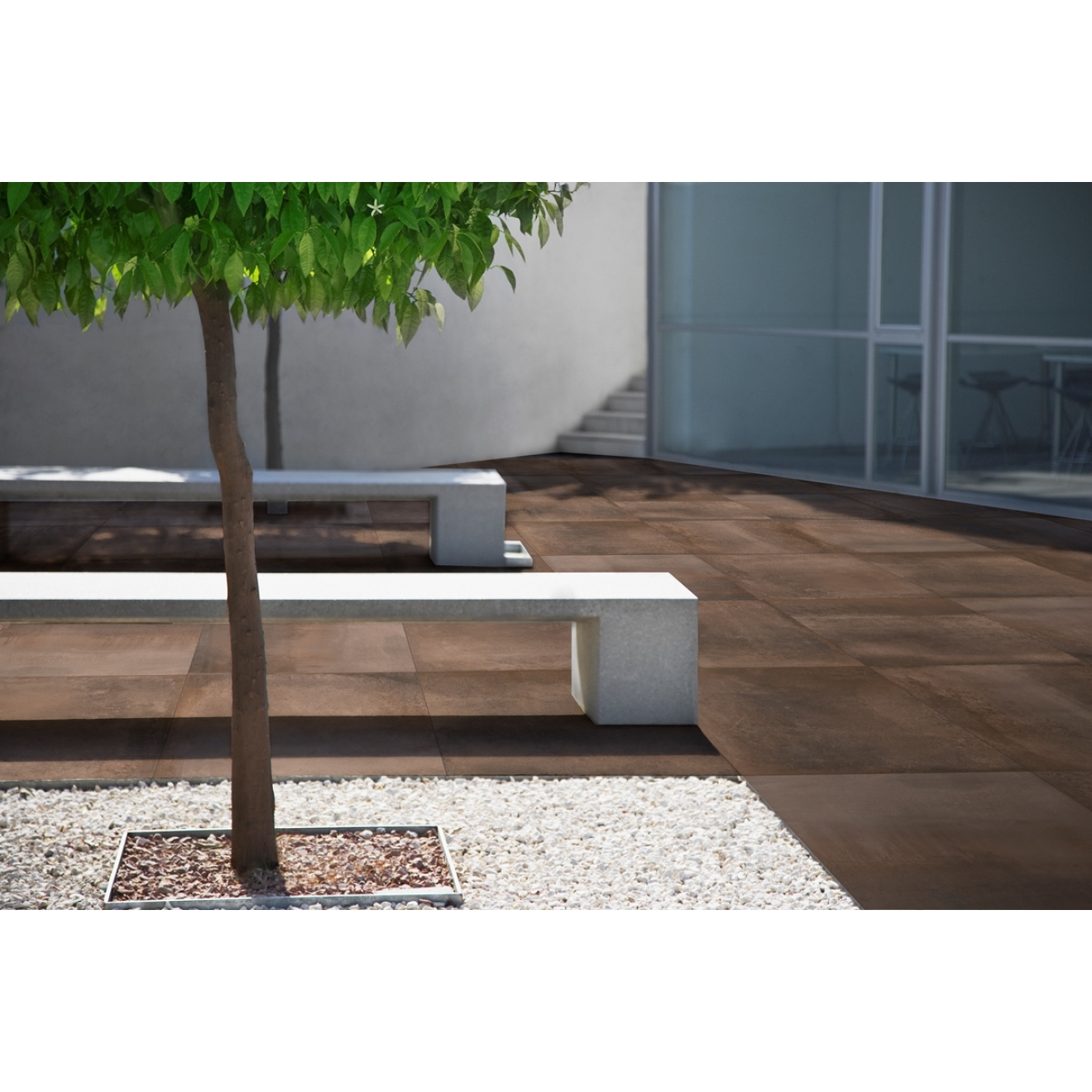 PrimeCollection HemiPLUS Outdoor Copper Terrassenplatte rektifiziert 60x60 cm