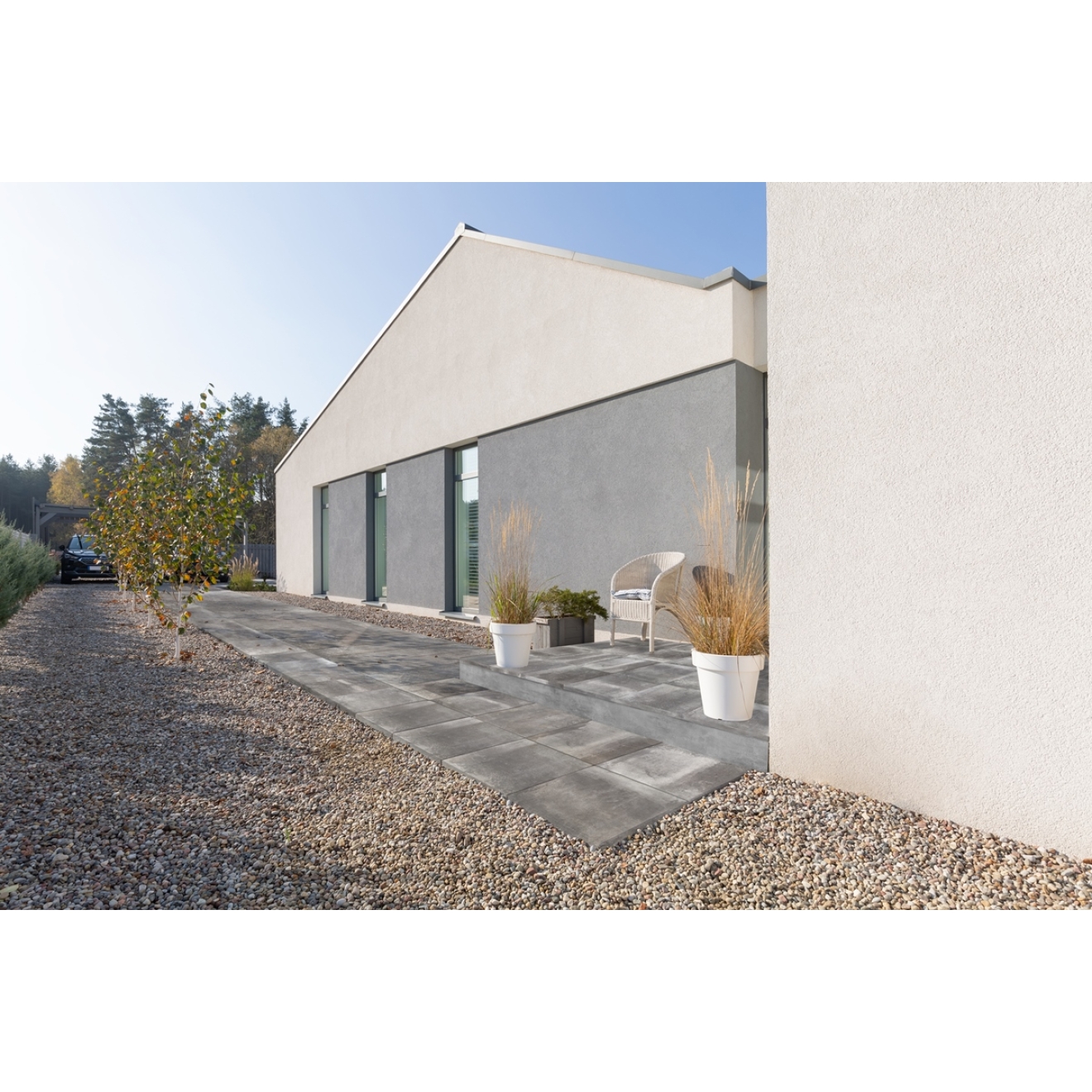 PrimeCollection HemiPLUS Outdoor Steel Terrassenplatte rektifiziert 60x60 cm