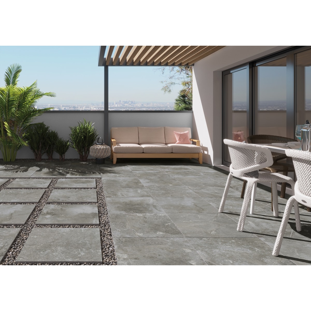 PrimeCollection Inverness Dunkel Grau Terrassenplatte 60x60 cm