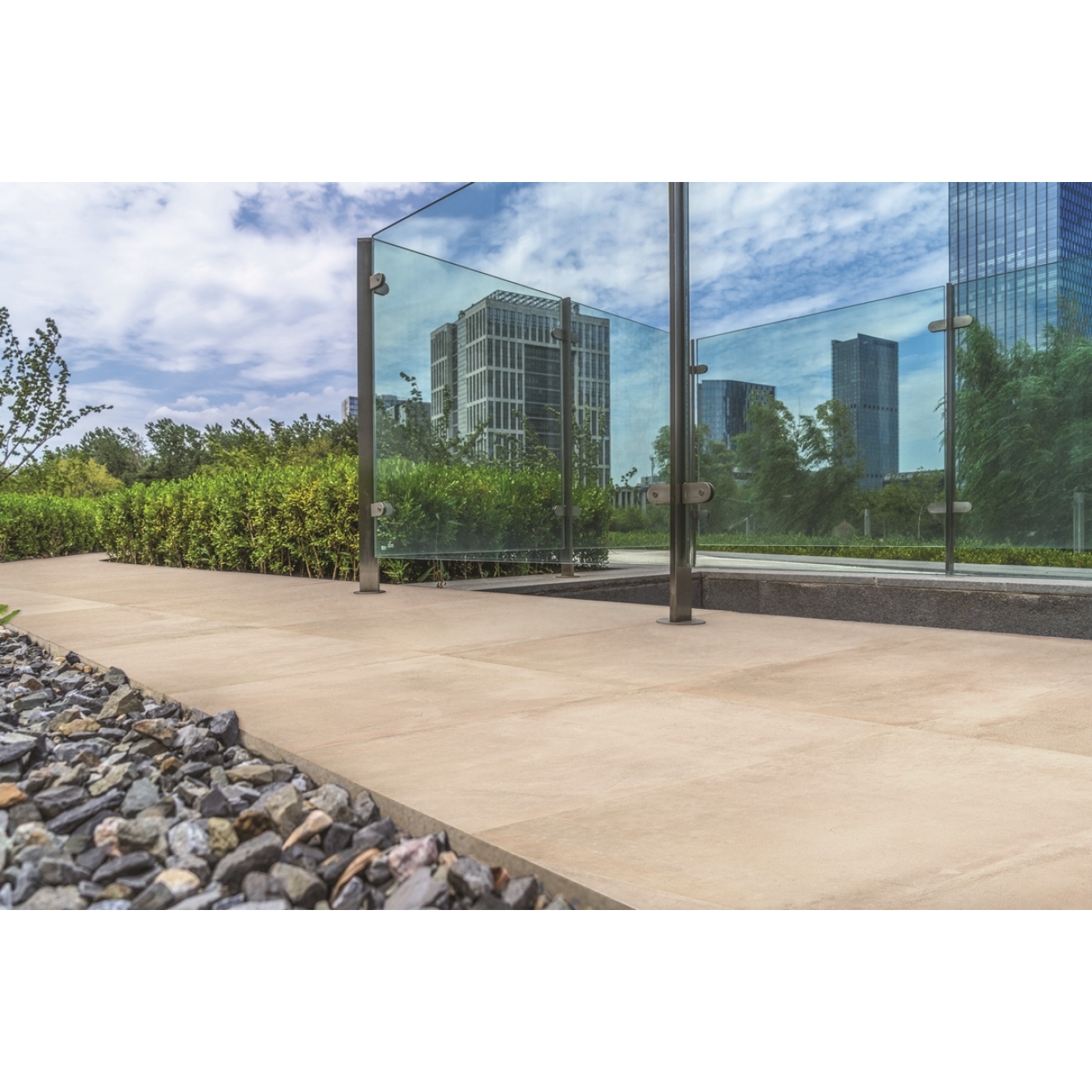 PrimeCollection UniPLUS Outdoor Sand Terrassenplatte rektifiziert 60x60 cm