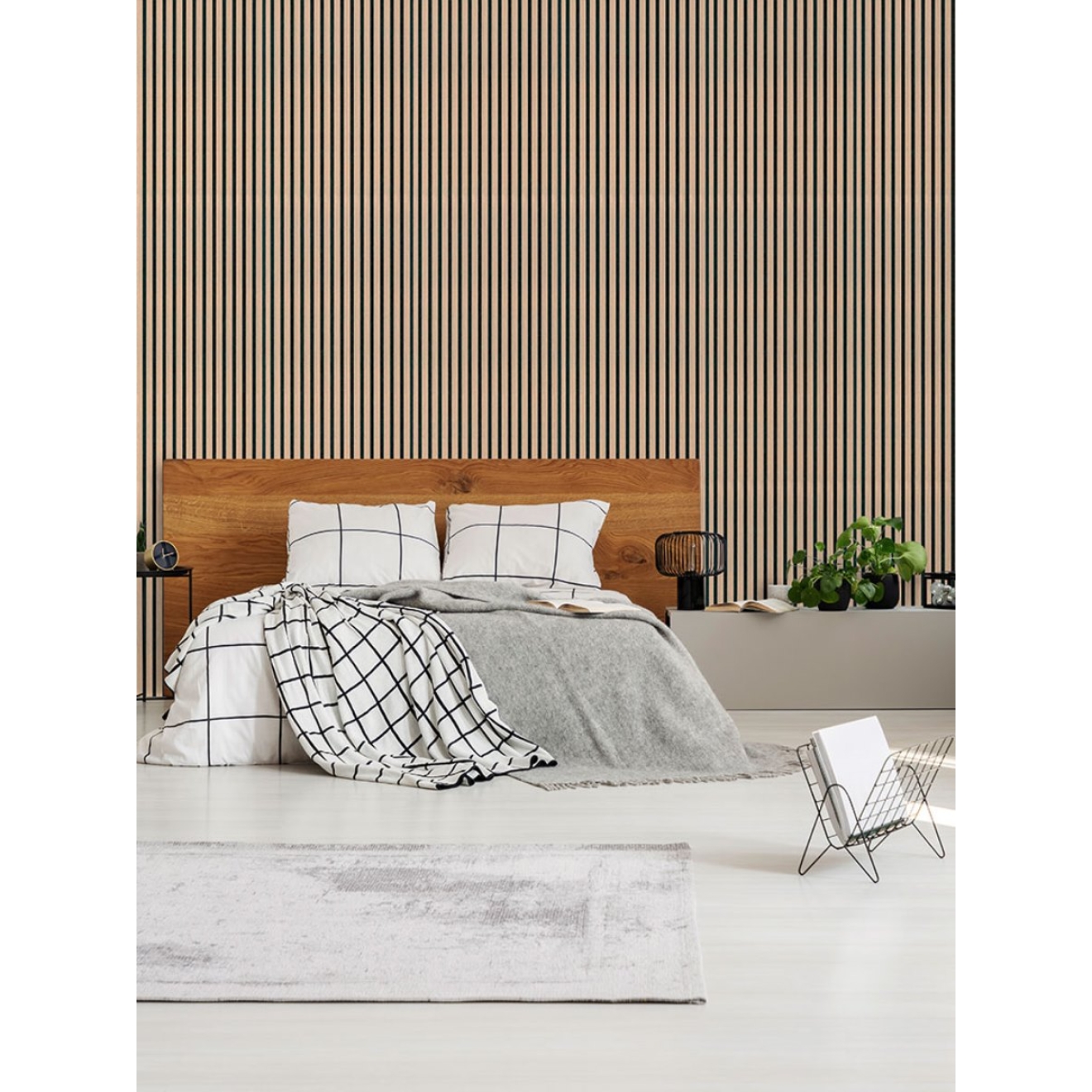 PrimeCollection Akustik Wandpaneel Nature Oak MDF Furnier 240x60 cm