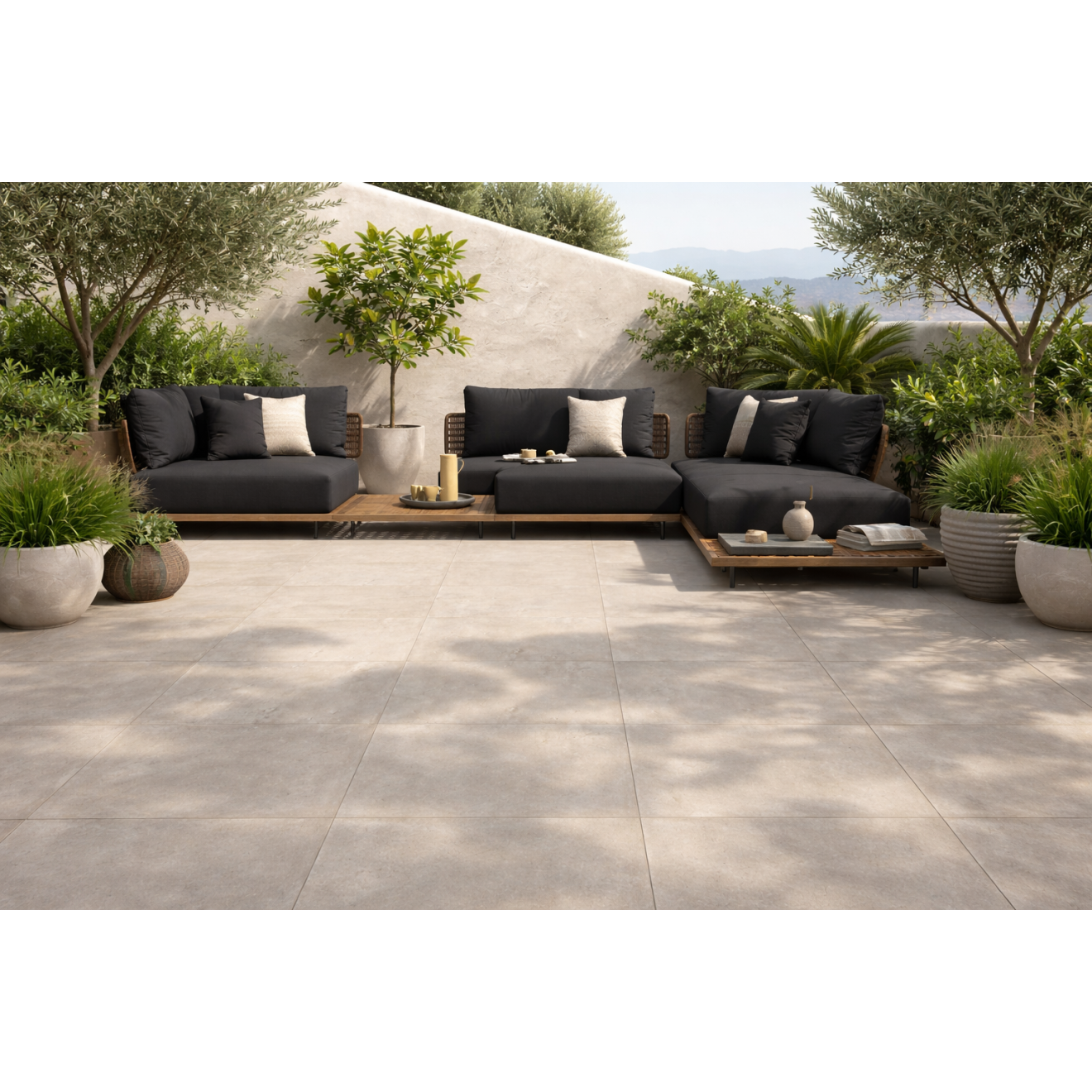 PrimeCollection Desert Sand Strukturiert Terrassenplatte 60x60 cm