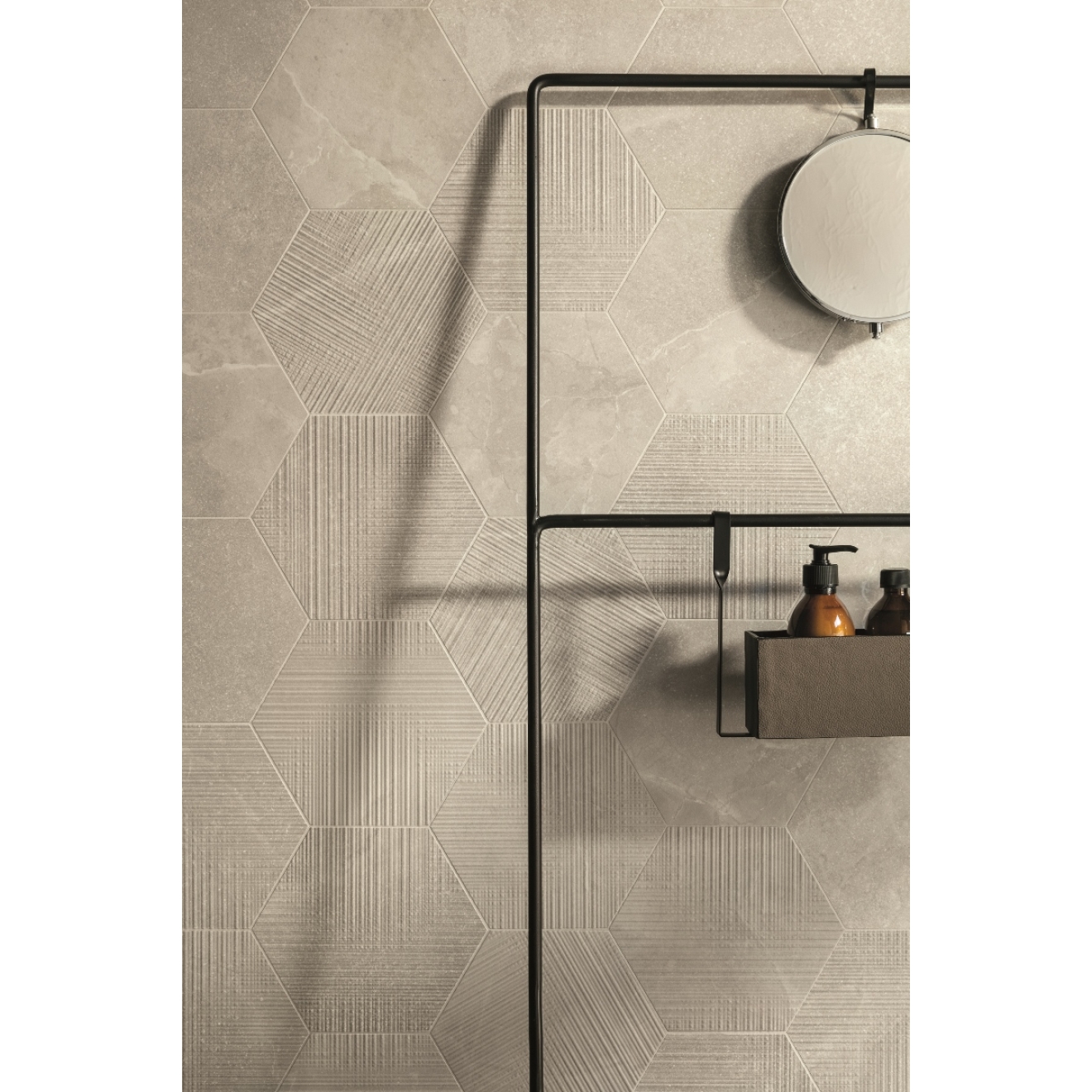 Provenza Eureka Sabbia 6-Eck Boden- und Wandfliese 22x19,3 cm