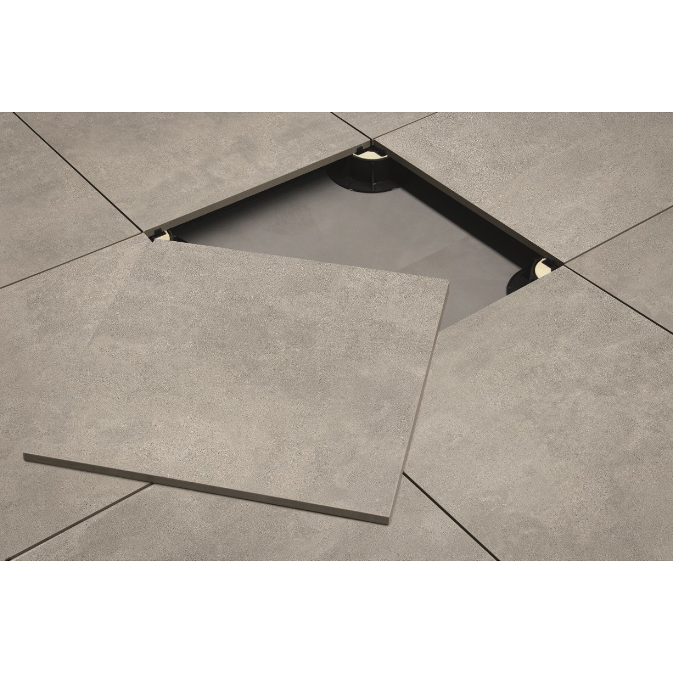 Provenza Re-Play Concrete Terrassenplatte Grey Recupero 80x80 cm