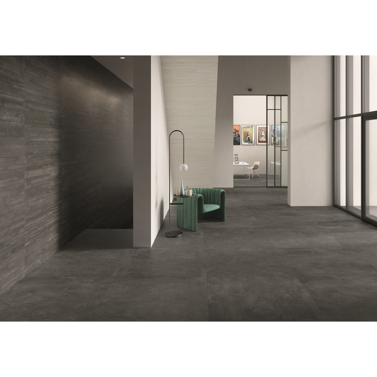 Provenza Re-Play Concrete Boden- und Wandfliese Anthracite Cassaforma Flat 30x60 cm