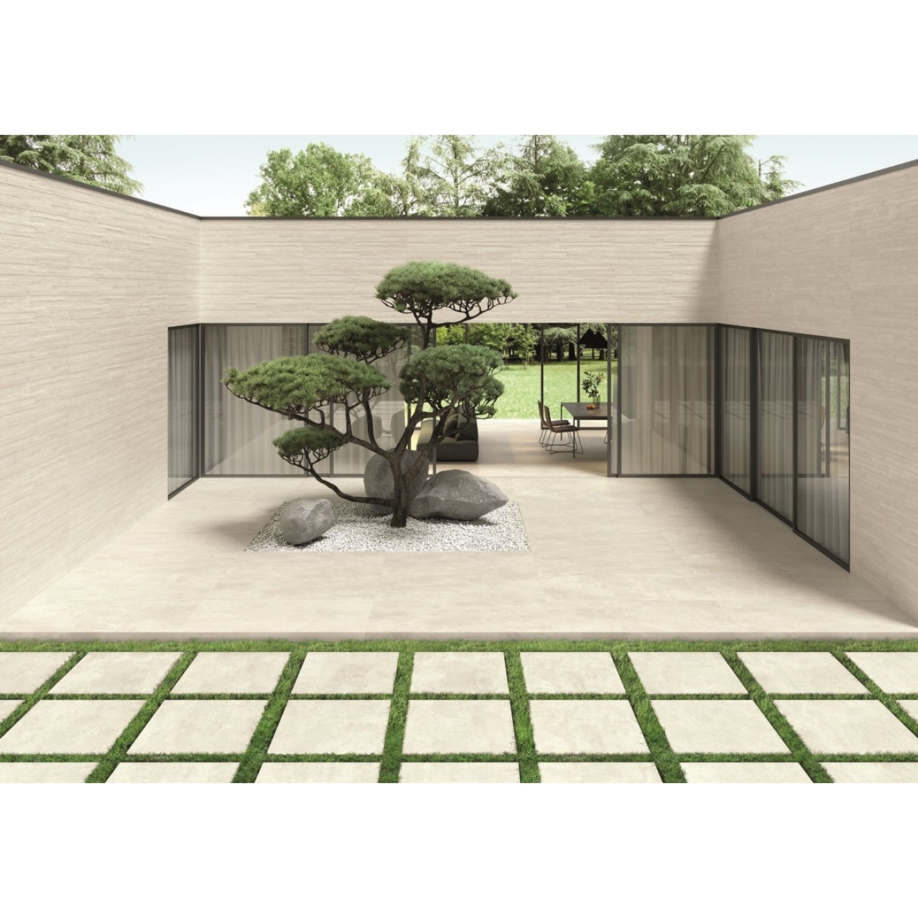 Provenza Re-Play Concrete Boden- und Wandfliese White Recupero 30x60 cm