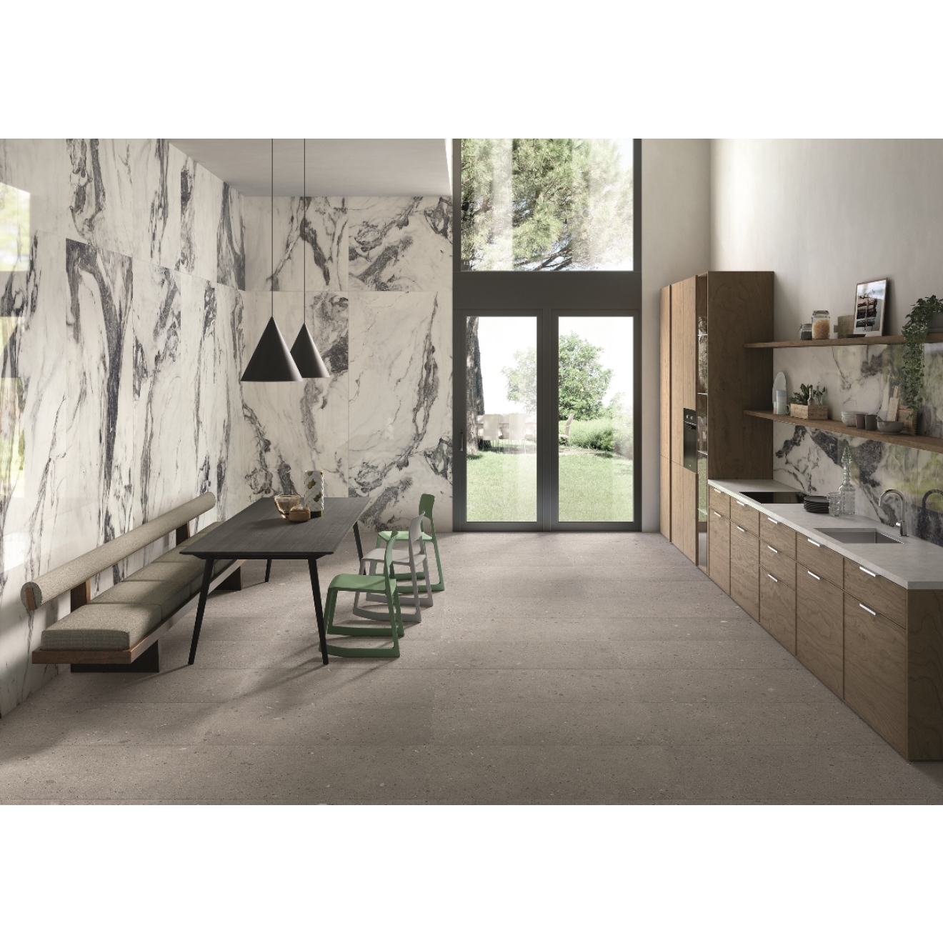 Provenza Unique Marble Boden- und Wandfliese Bianco Siena matt SilkTech 30x60 cm