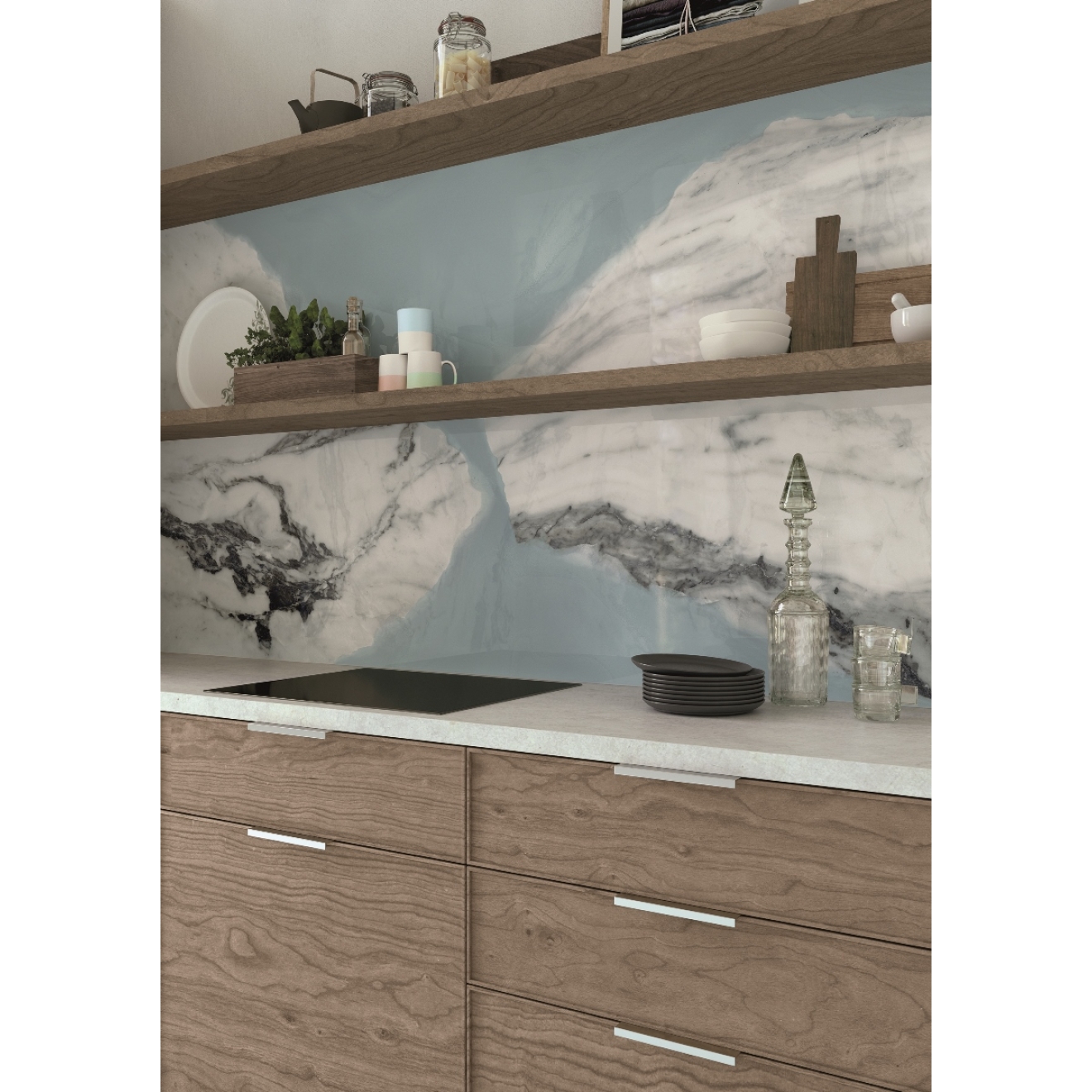 Provenza Unique Marble Boden- und Wandfliese Bianco Siena matt SilkTech 30x60 cm