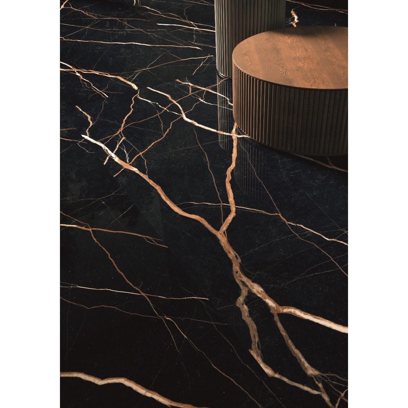 Provenza Unique Marble Boden- und Wandfliese Sahara Noir matt SilkTech 30x60 cm