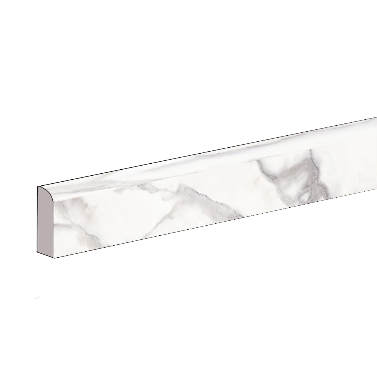 Provenza Unique Marble Sockel 7x60 Calacatta Regale glänzend 7x60 cm