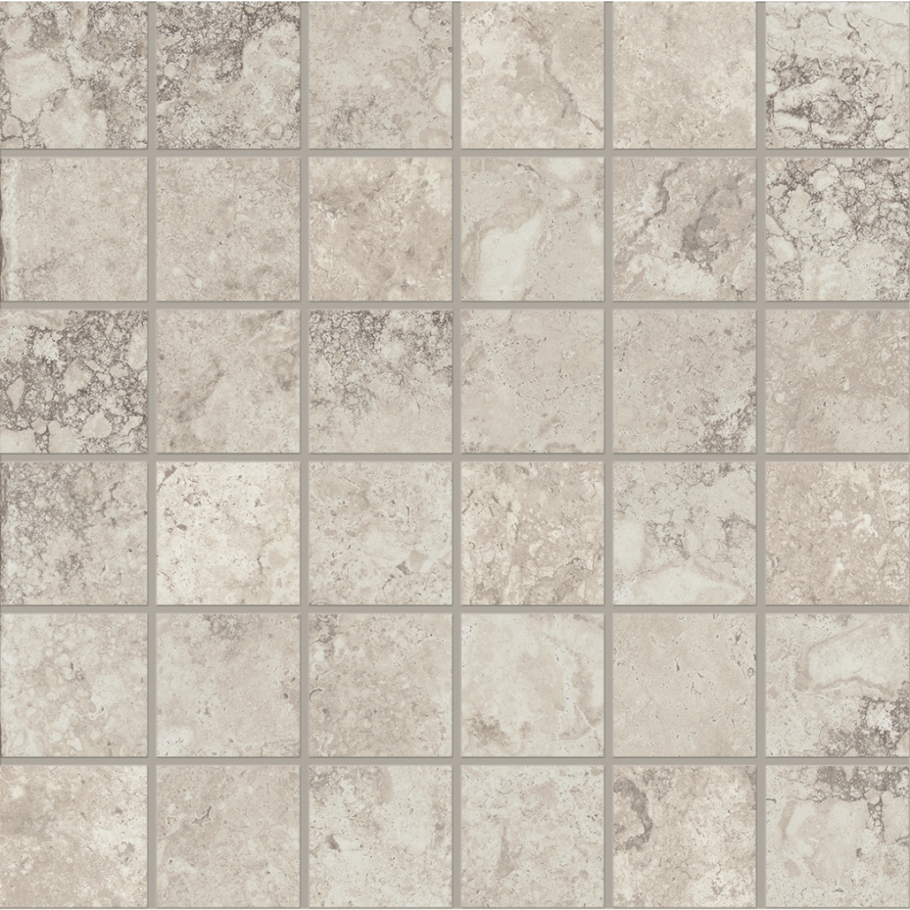 Provenza Unique Travertine Mosaik 5x5 Silver Ancient matt Matte 30x30 cm