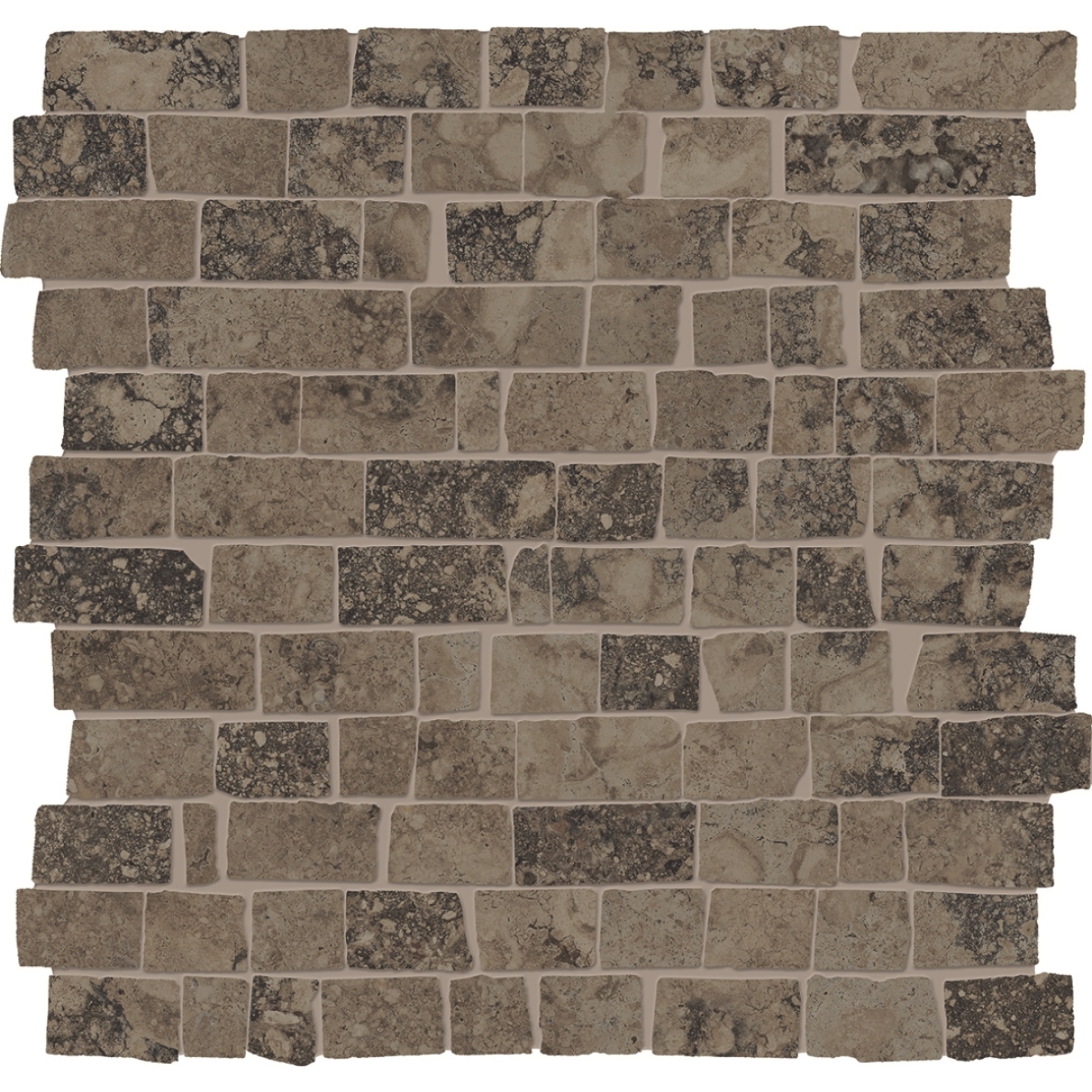 Provenza Unique Travertine Mosaico MiniBlock Chocolate Ancient matt Matte 30x30 cm
