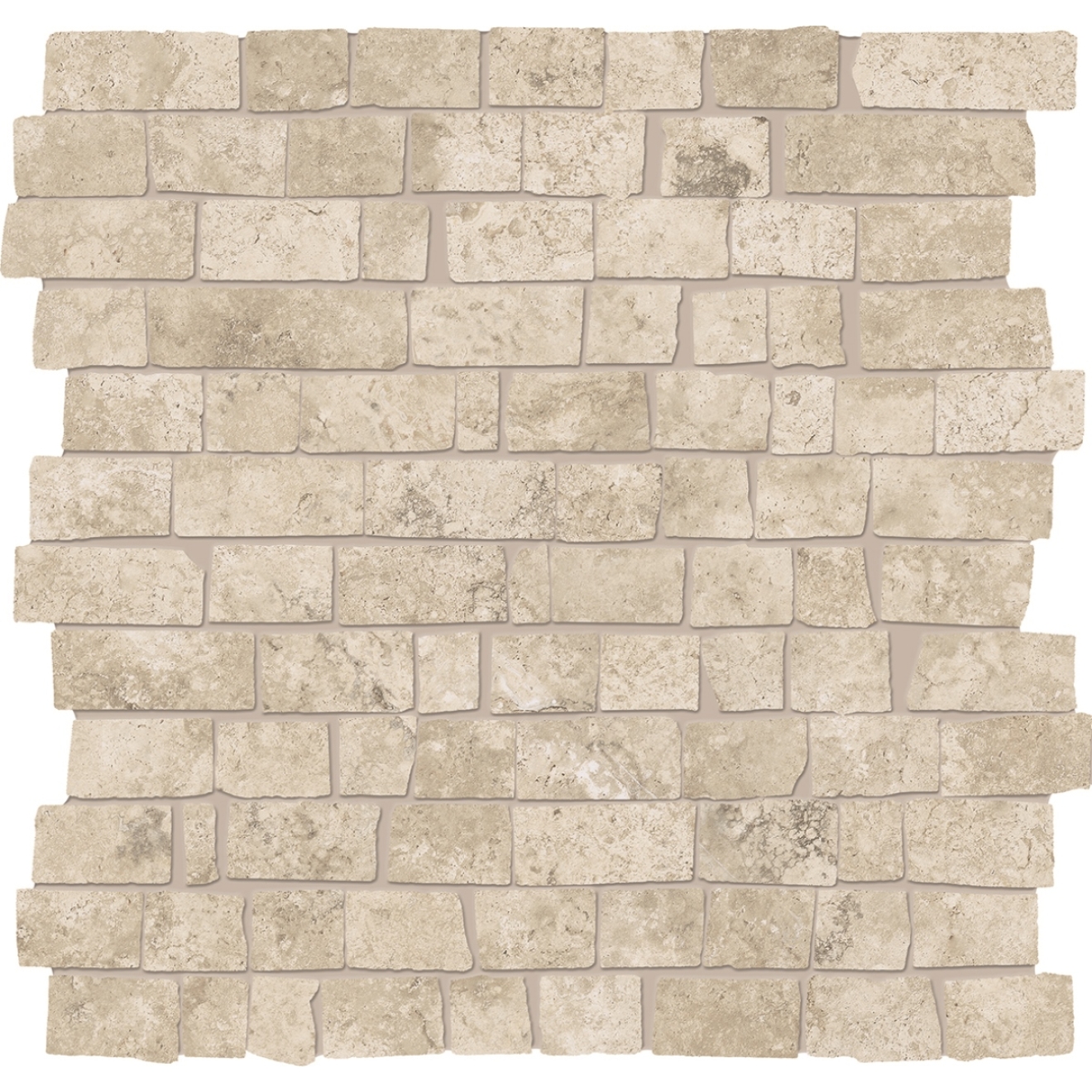 Provenza Unique Travertine Mosaico MiniBlock Cream Ancient matt Matte 30x30 cm