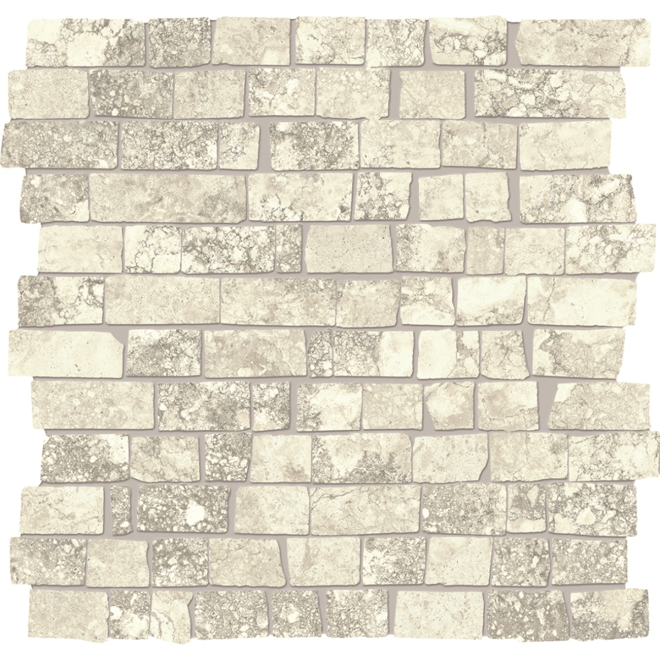 Provenza Unique Travertine Mosaico MiniBlock White Ancient matt Matte 30x30 cm
