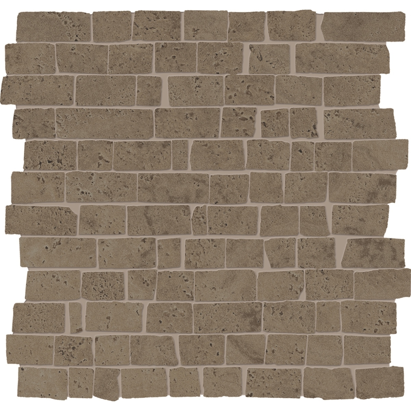 Provenza Unique Travertine Mosaico MiniBlock Chocolate Minimal matt Matte 30x30 cm