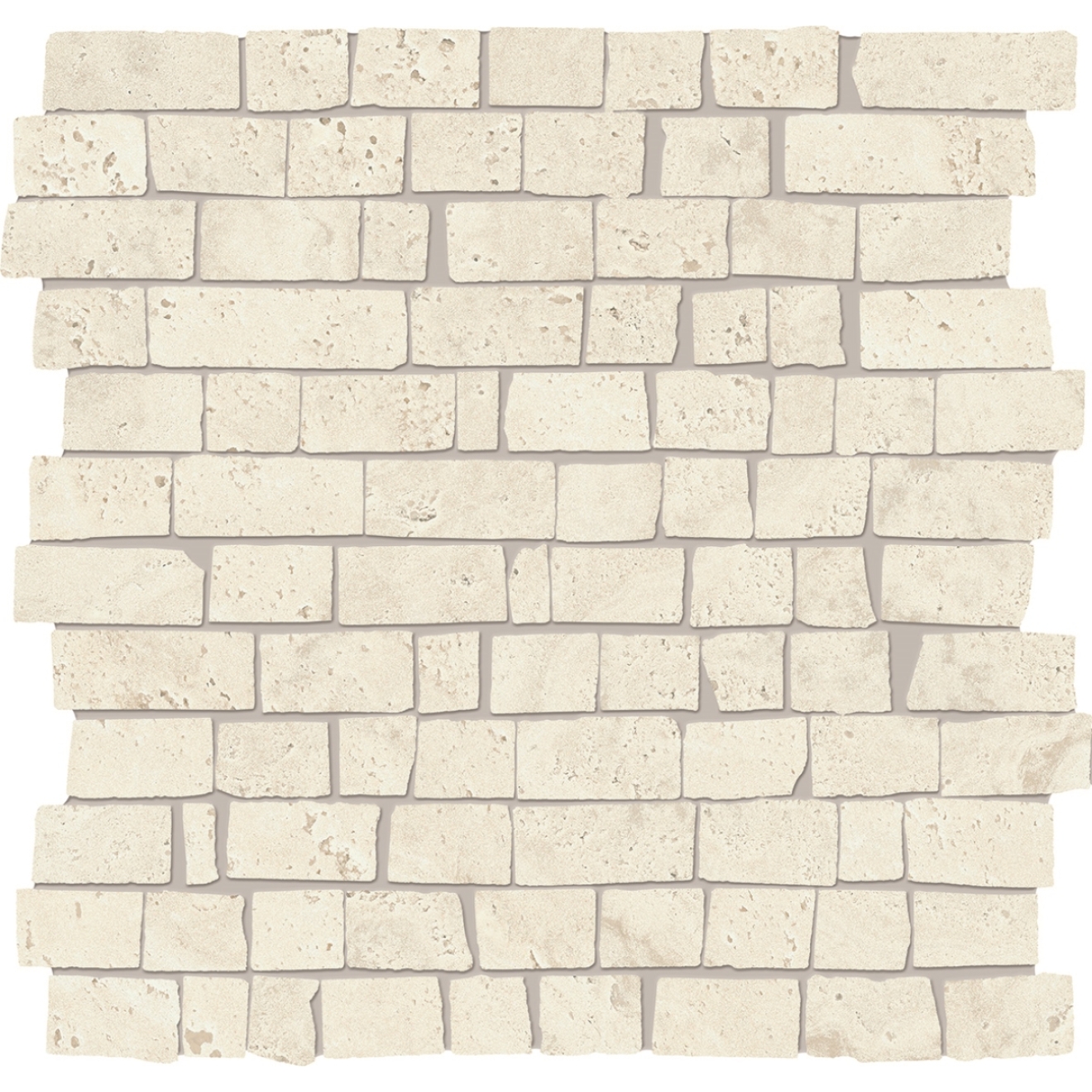 Provenza Unique Travertine Mosaico MiniBlock White Minimal matt Matte 30x30 cm