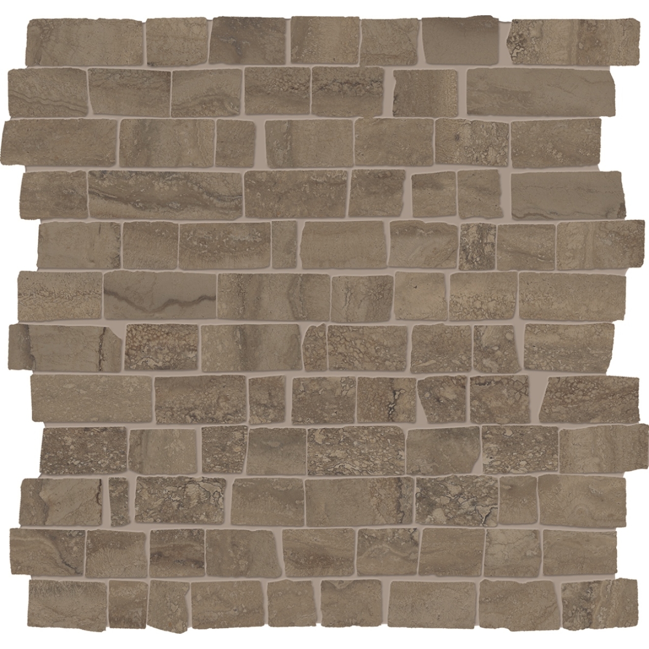 Provenza Unique Travertine Mosaico MiniBlock Chocolate Vein Cut matt Matte 30x30 cm