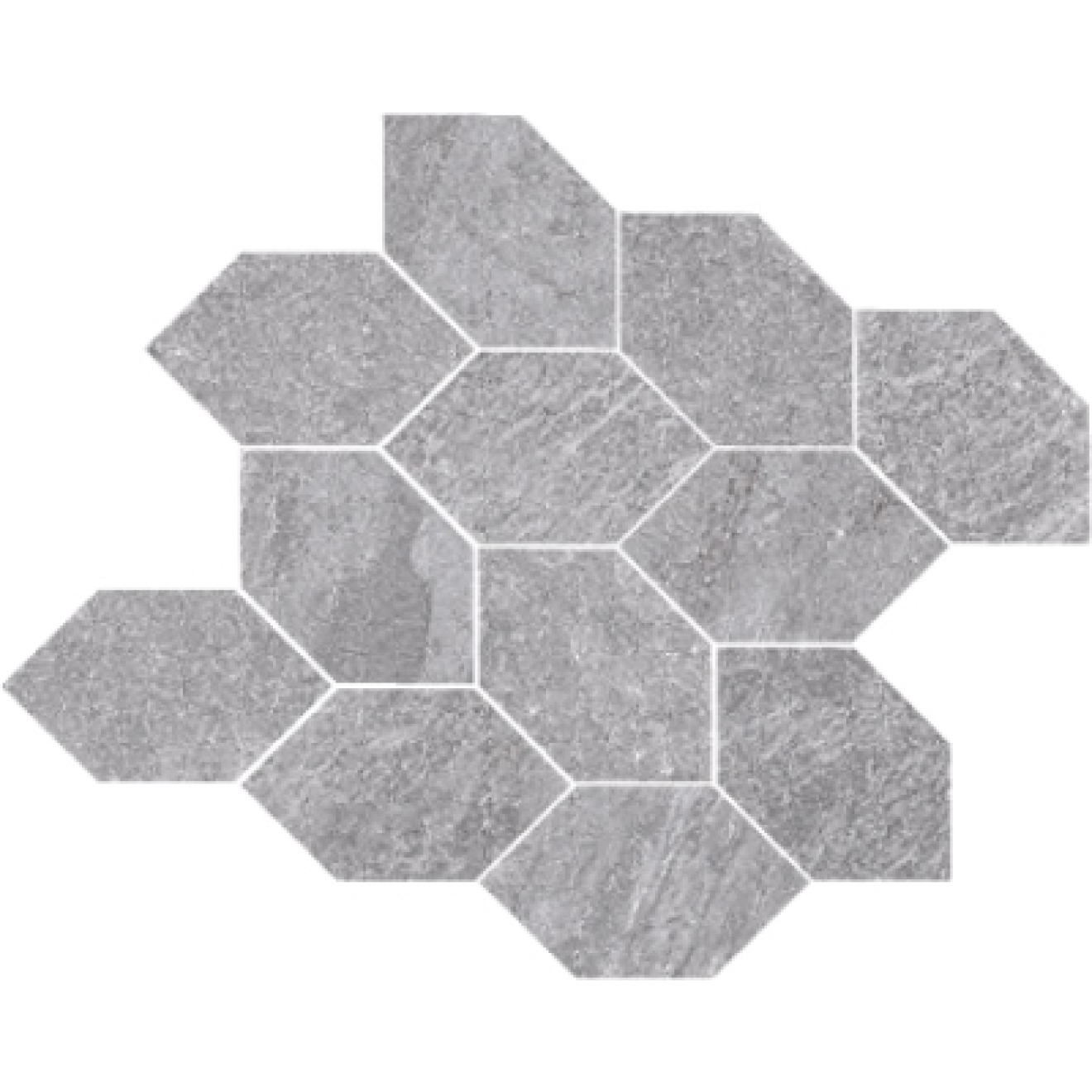 PrimeCollection QuarzStone Mosaik Foliage Grey 30x32 cm