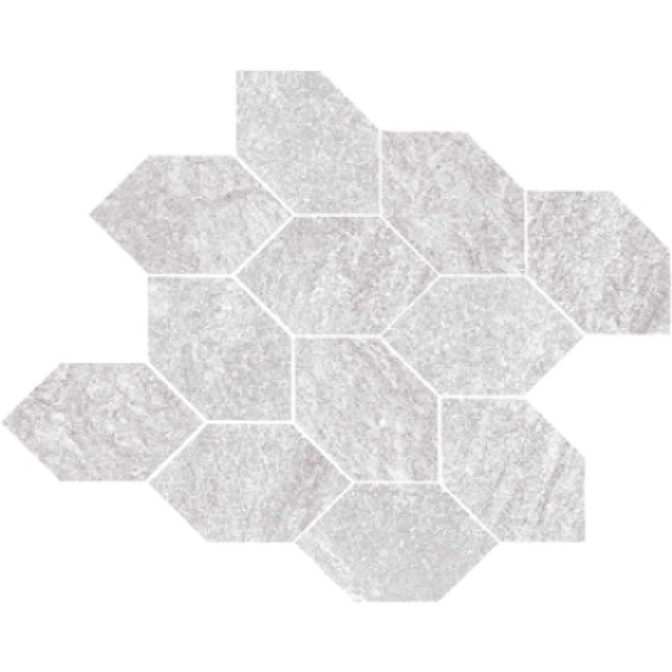 PrimeCollection QuarzStone Mosaik Foliage White 30x32 cm