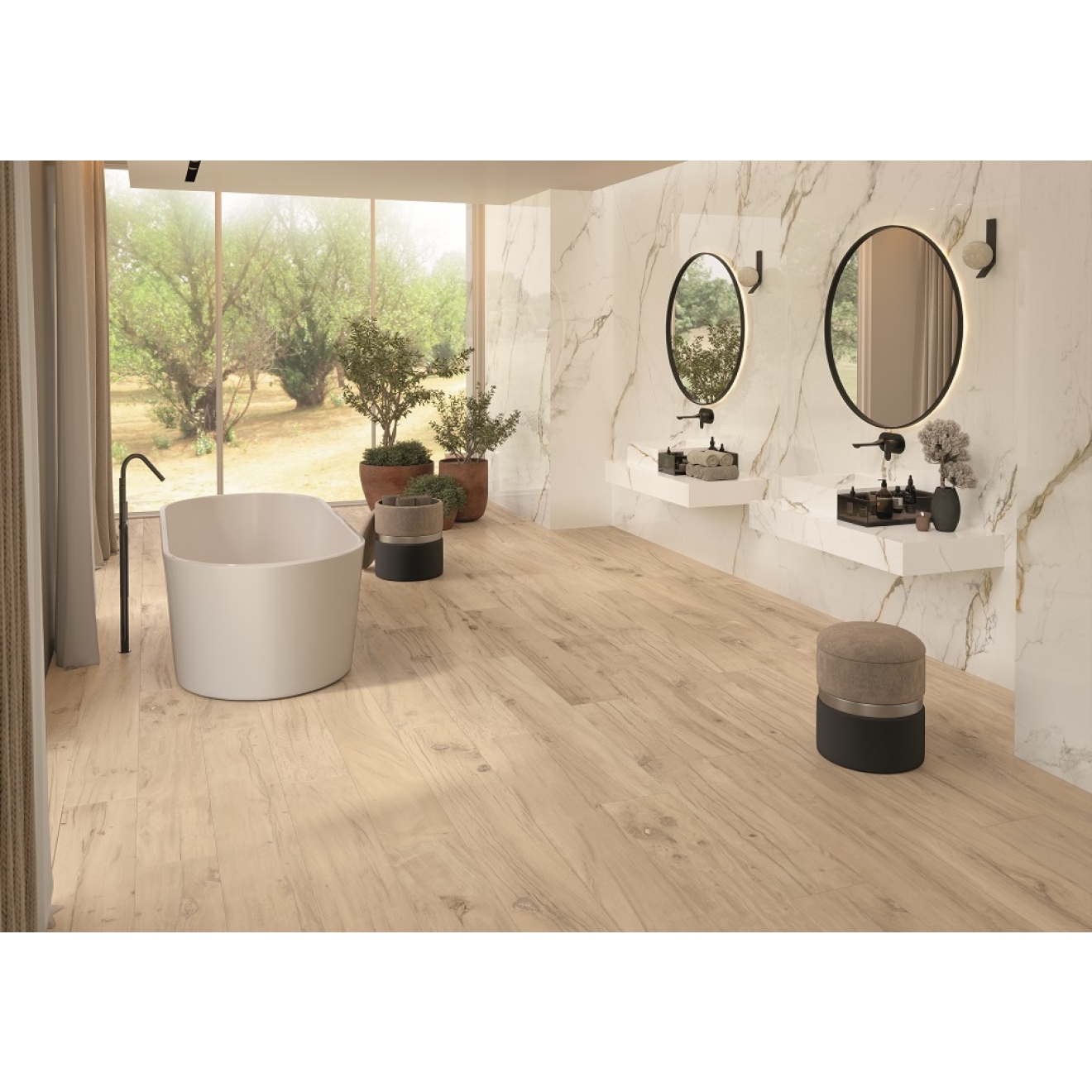 Provenza Revival Boden- und Wandfliese Almond GRIP 20x120 cm