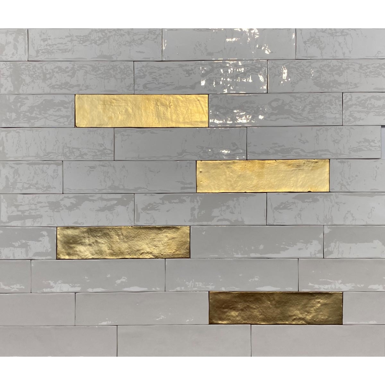 Revoir Paris Atelier Gold Luxe Wandfliese 6,2x25 cm