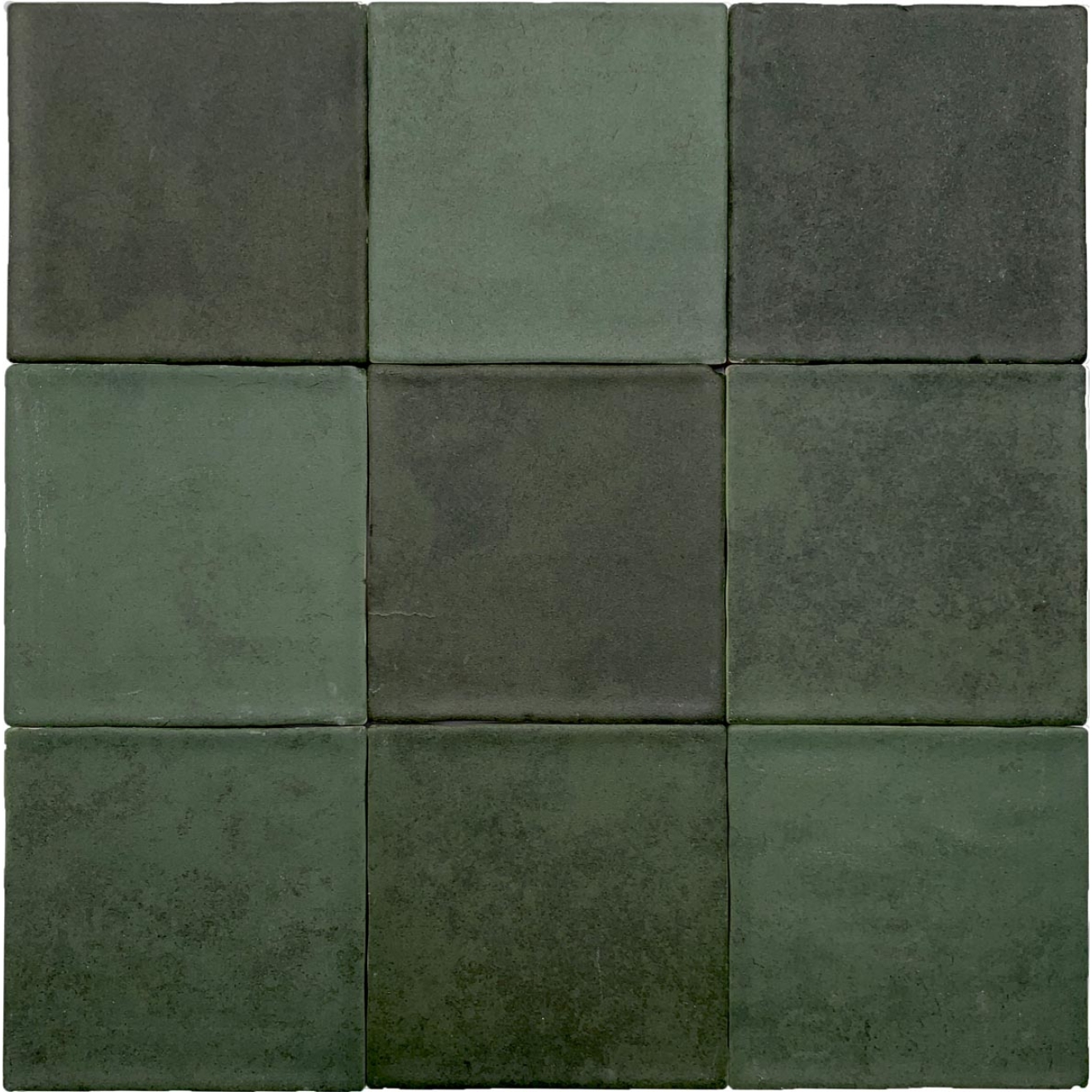 Revoir Paris Atelier Emeraude matt Wandfliese 10x10 cm