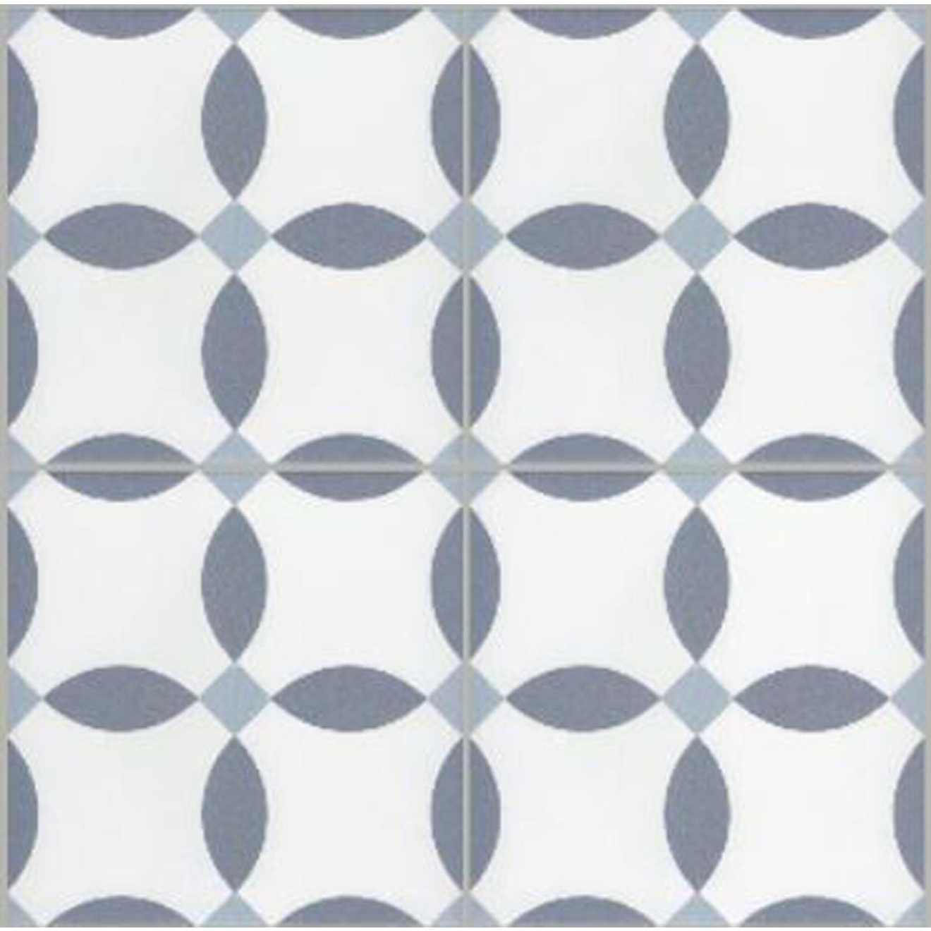 Revoir Paris La Madeleine Chere Bleu matt Wand/Bodenfliese 20x20 cm