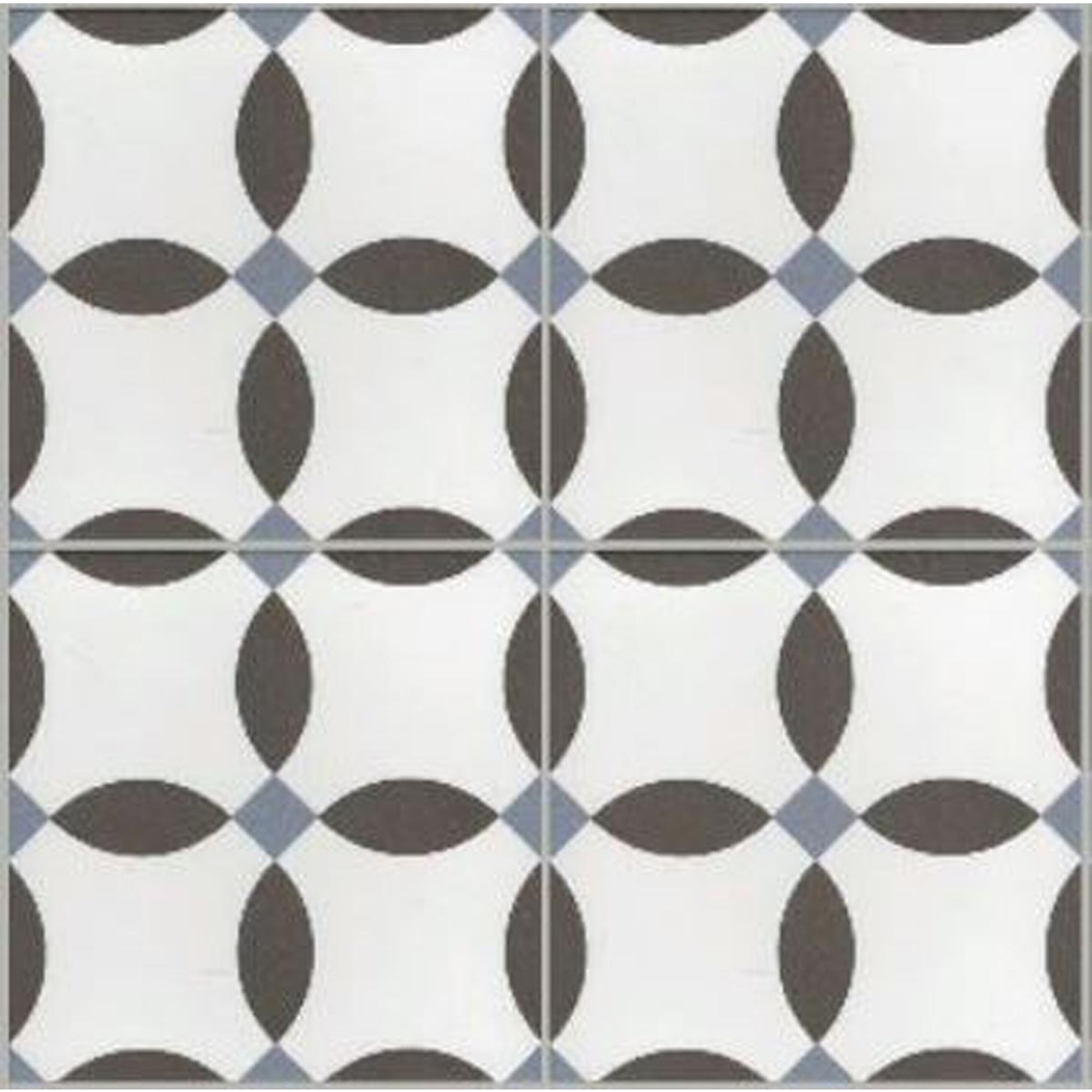 Revoir Paris La Madeleine Chere Noir matt Wand/Bodenfliese 20x20 cm