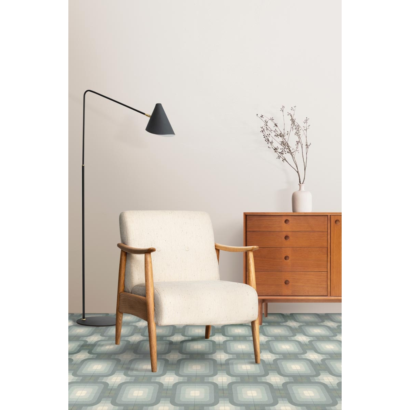 Revoir Paris Si-Bel Camille matt Wand/Bodenfliese 15x15 cm