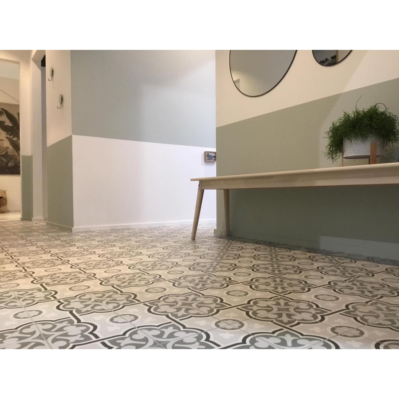 Revoir Paris La Madeleine Flow Gris matt Wand/Bodenfliese 20x20 cm