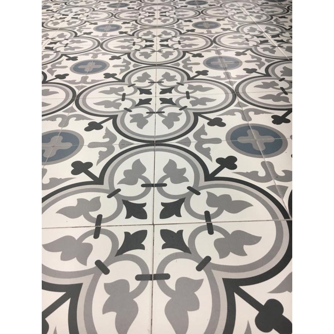 Revoir Paris La Villette George Bleu matt Wand/Bodenfliese 20x20 cm