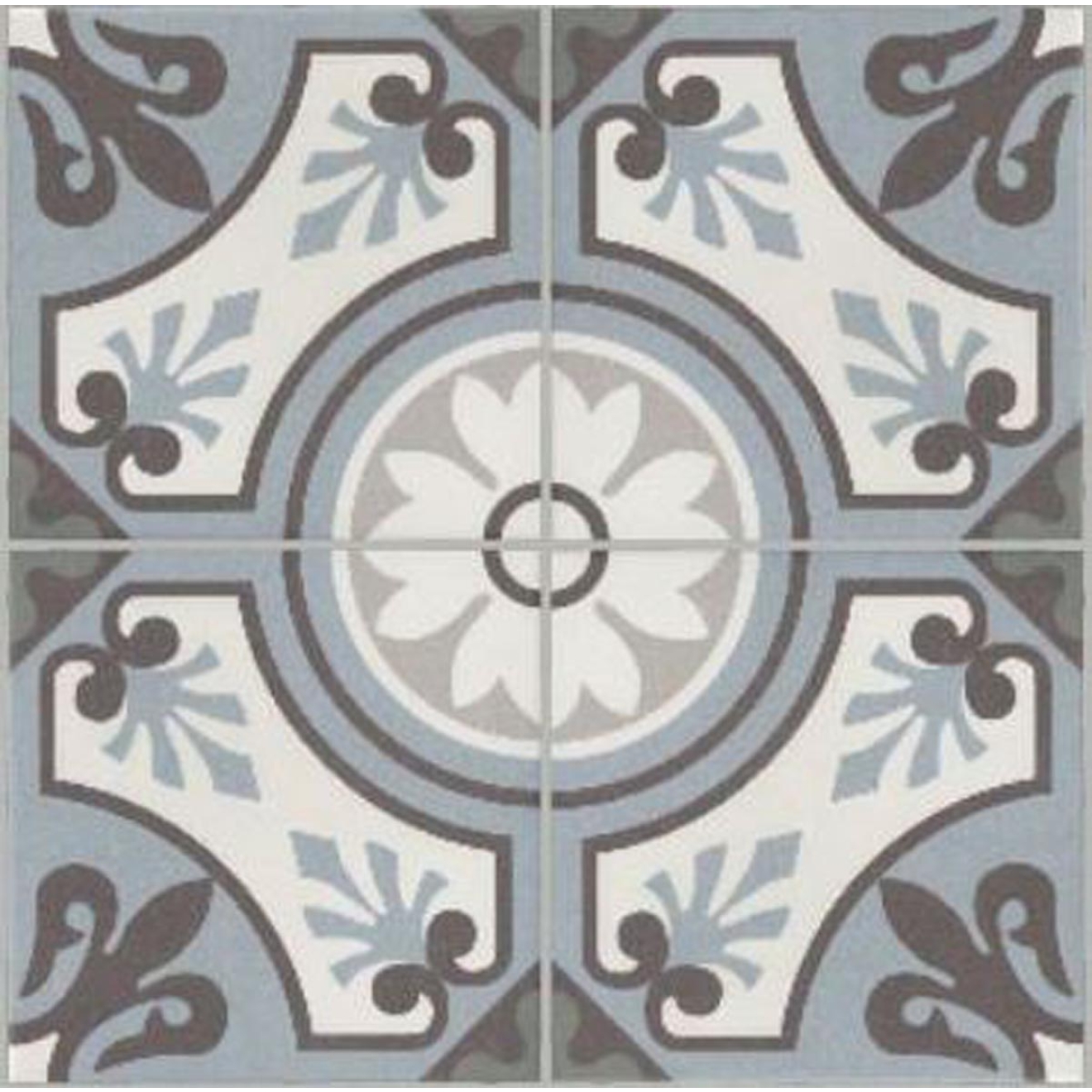 Revoir Paris La Madeleine Lilou Bleu matt Wand/Bodenfliese 20x20 cm