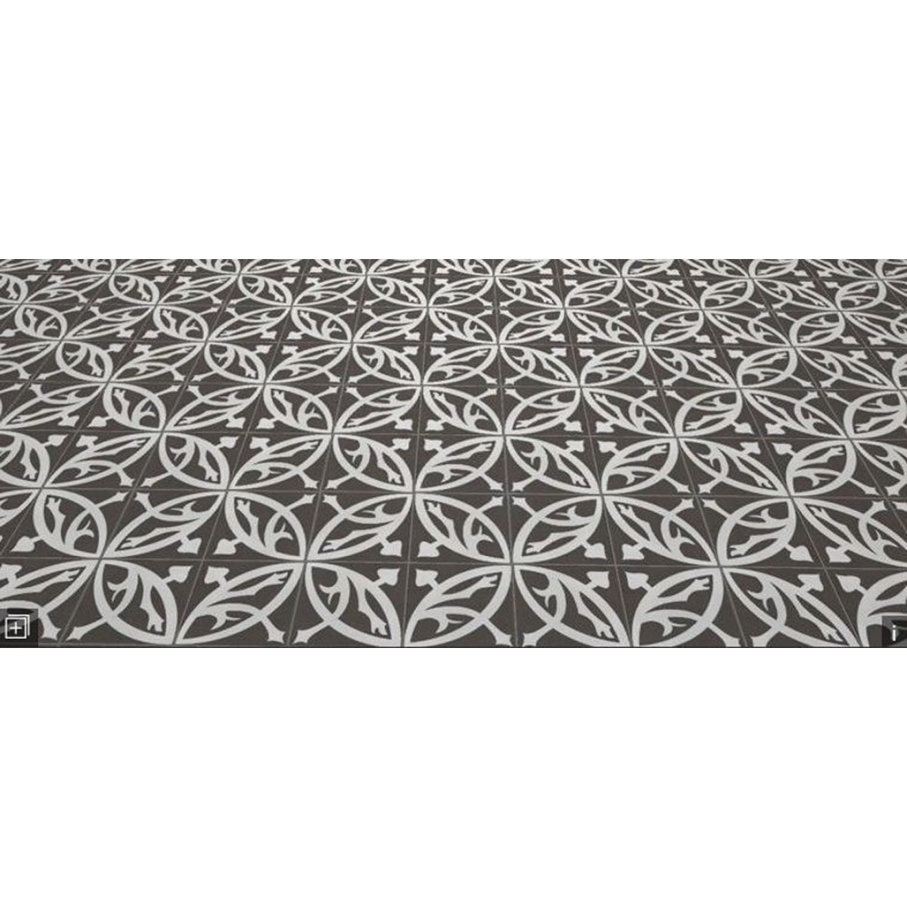 Revoir Paris La Madeleine Zelie Noir matt Wand/Bodenfliese 20x20 cm