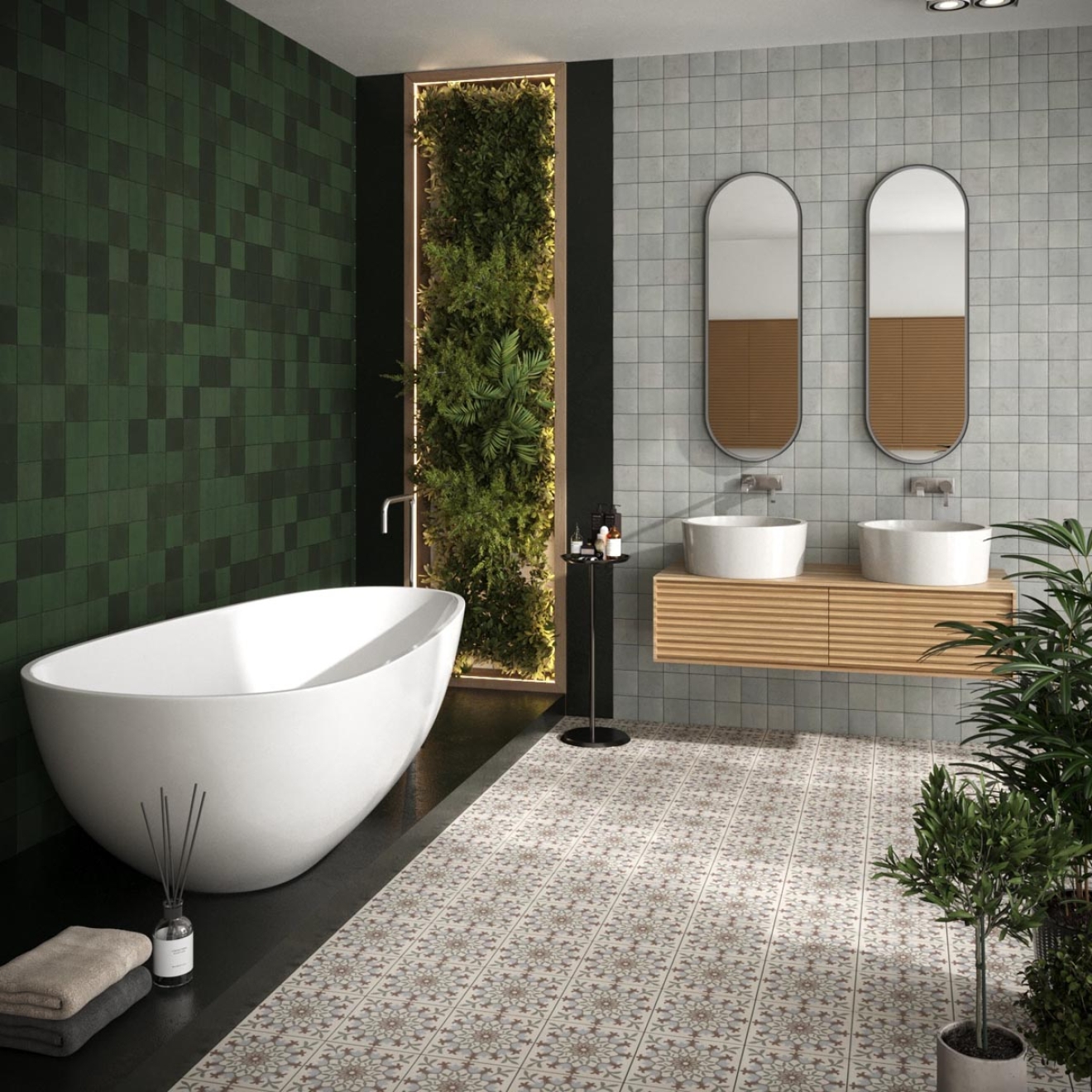 Revoir Paris Atelier Gris matt Wandfliese 10x10 cm