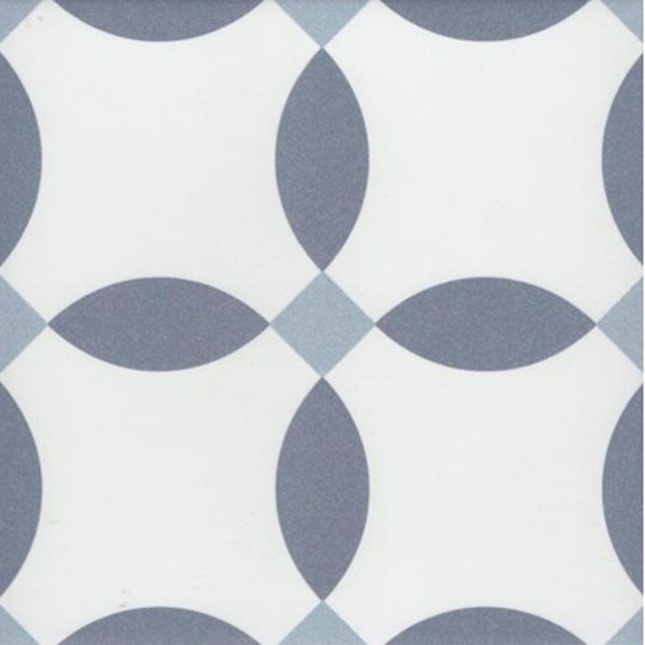 Revoir Paris La Madeleine Chere Bleu matt Wand/Bodenfliese 20x20 cm