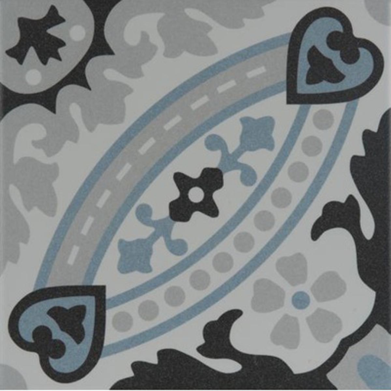 Revoir Paris La Madeleine Flora matt Wand/Bodenfliese 20x20 cm