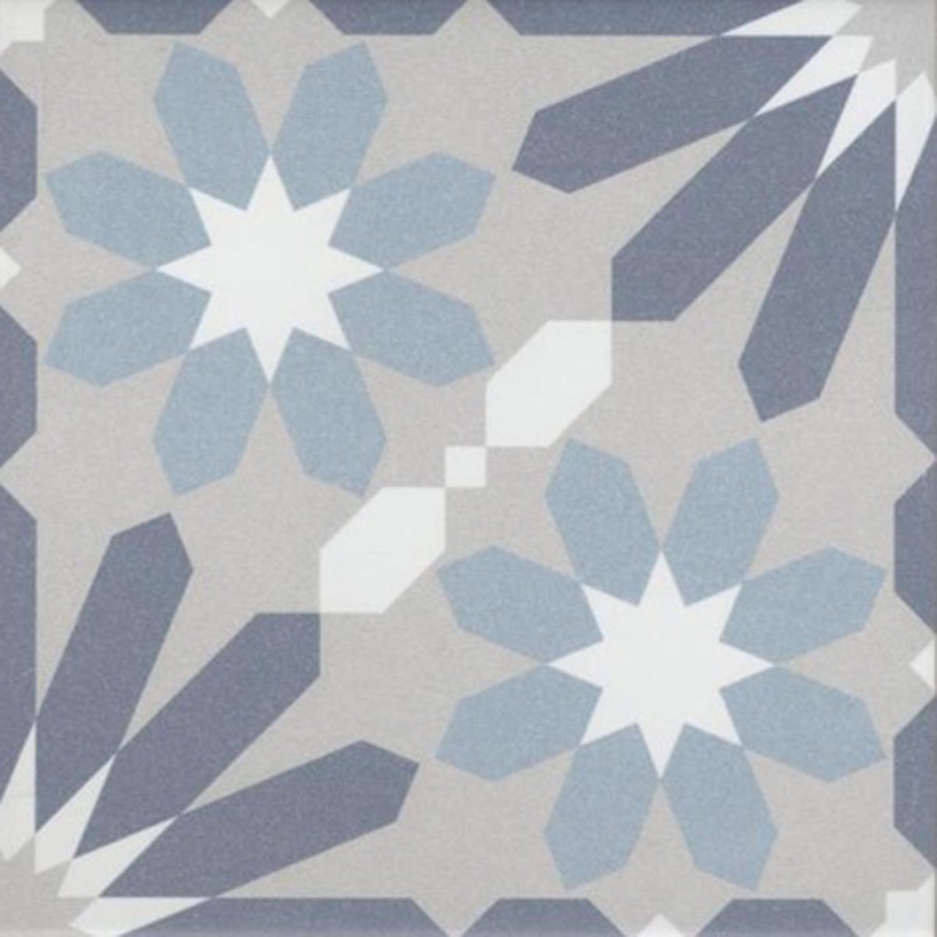 Revoir Paris La Madeleine Syrah Bleu matt Wand/Bodenfliese 20x20 cm