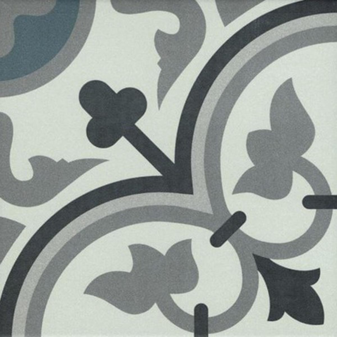 Revoir Paris La Villette George Bleu matt Wand/Bodenfliese 20x20 cm