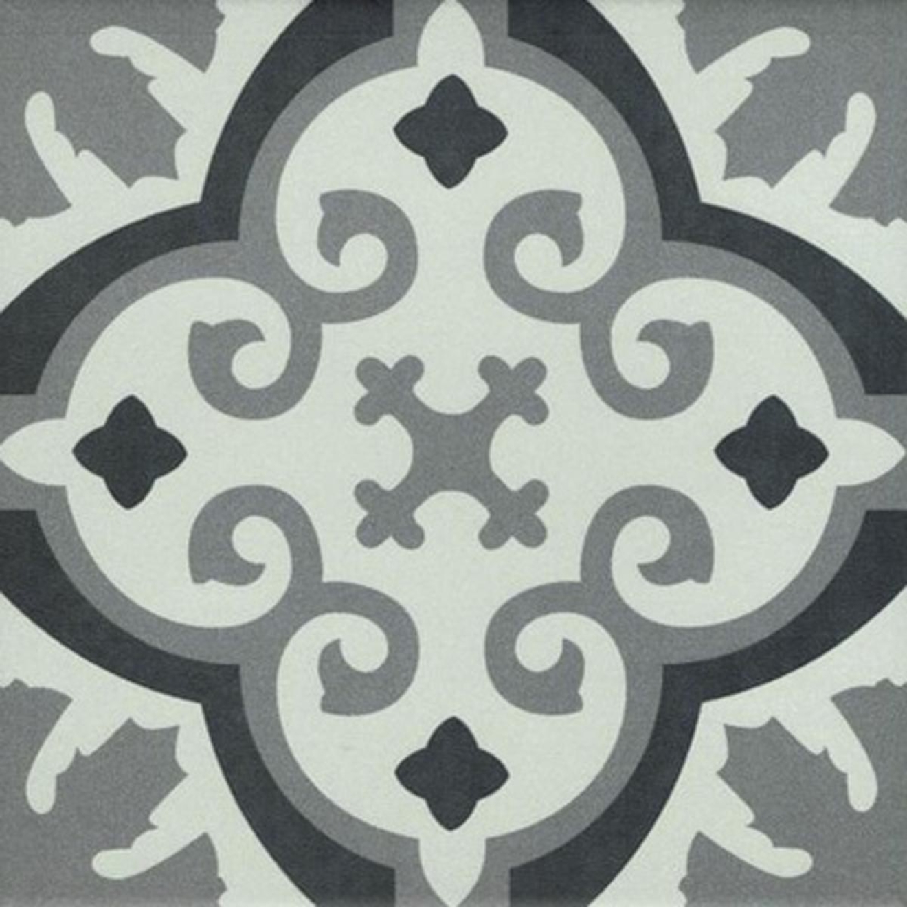 Revoir Paris La Villette Otto Noir matt Wand/Bodenfliese 20x20 cm