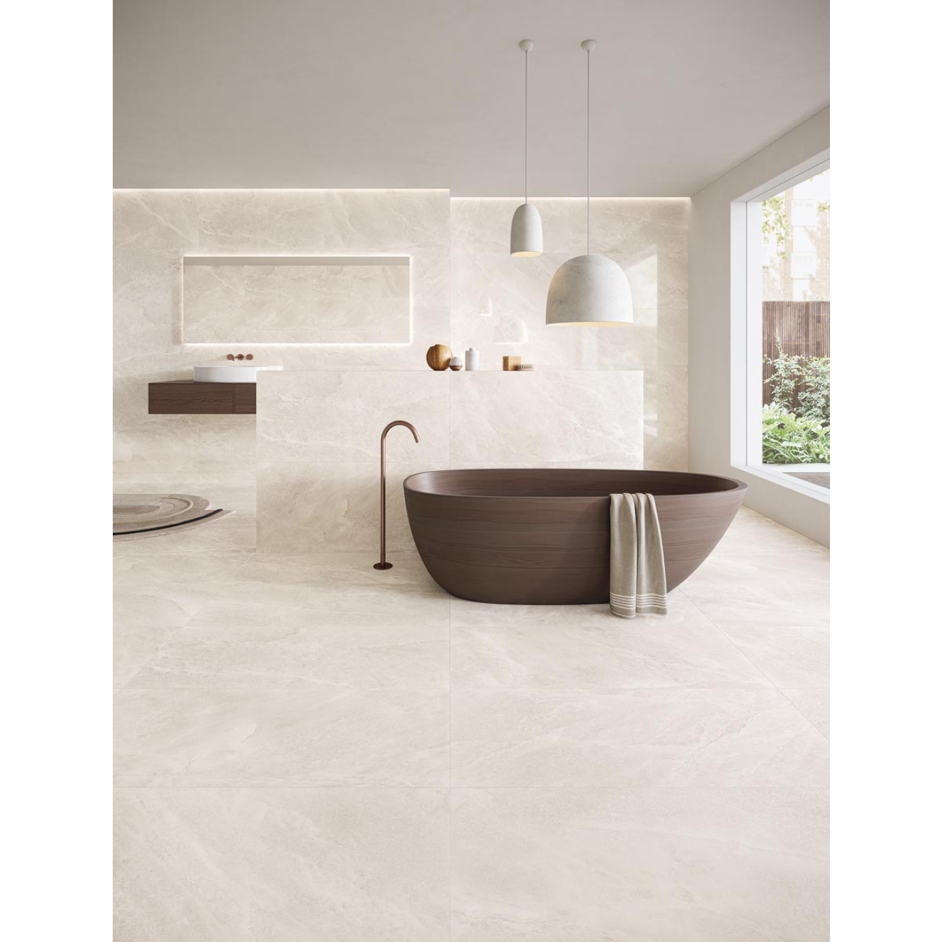 Provenza Saltstone Boden- und Wandfliese White Pure matt 60x120 cm