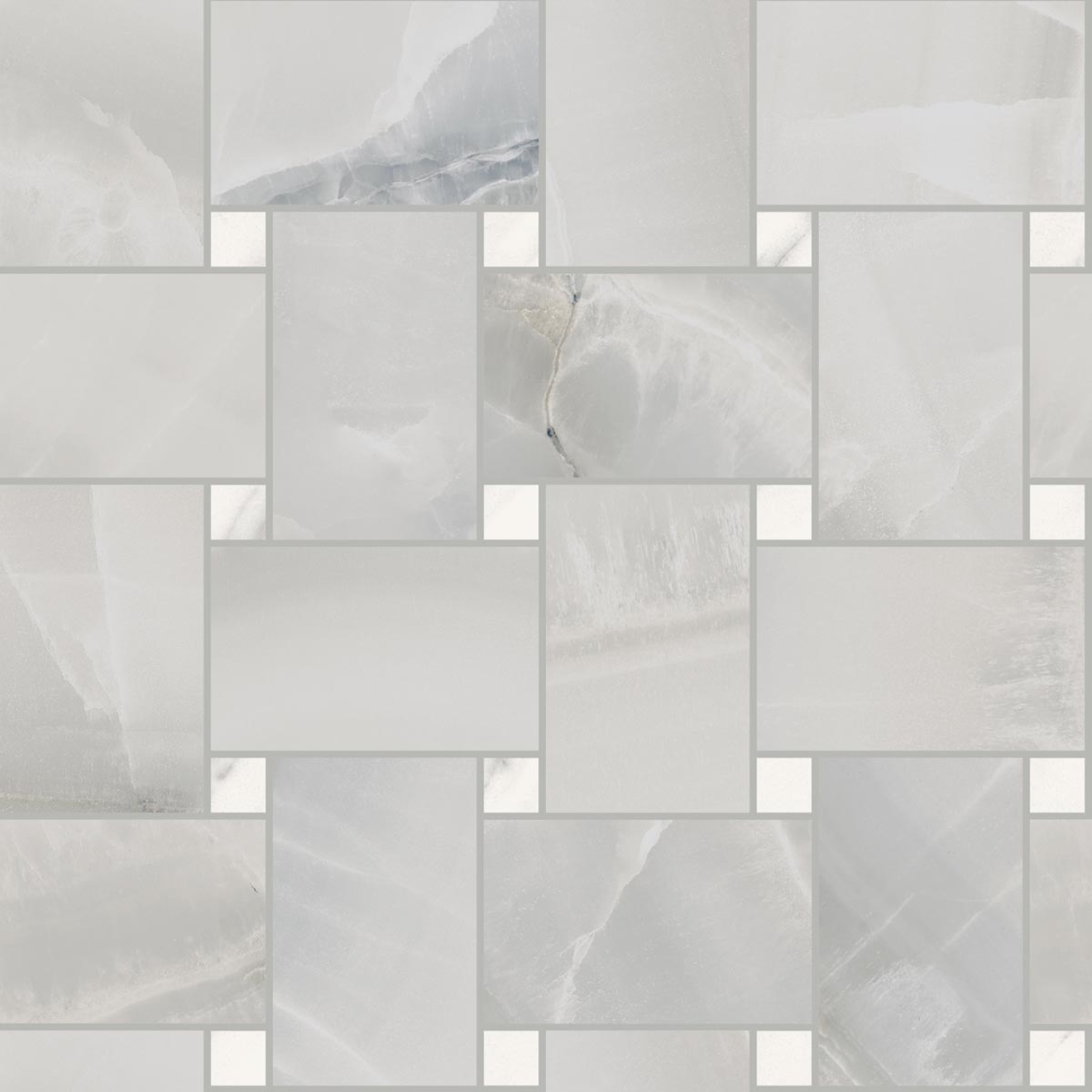 Mosaik Sant Agostino Akoya in der Farbe Silver