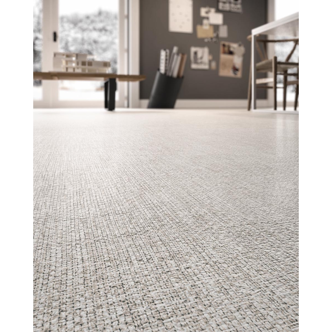 Fliese Sant Agostino Fineart in der Farbe Pearl verlegt in einem Büro