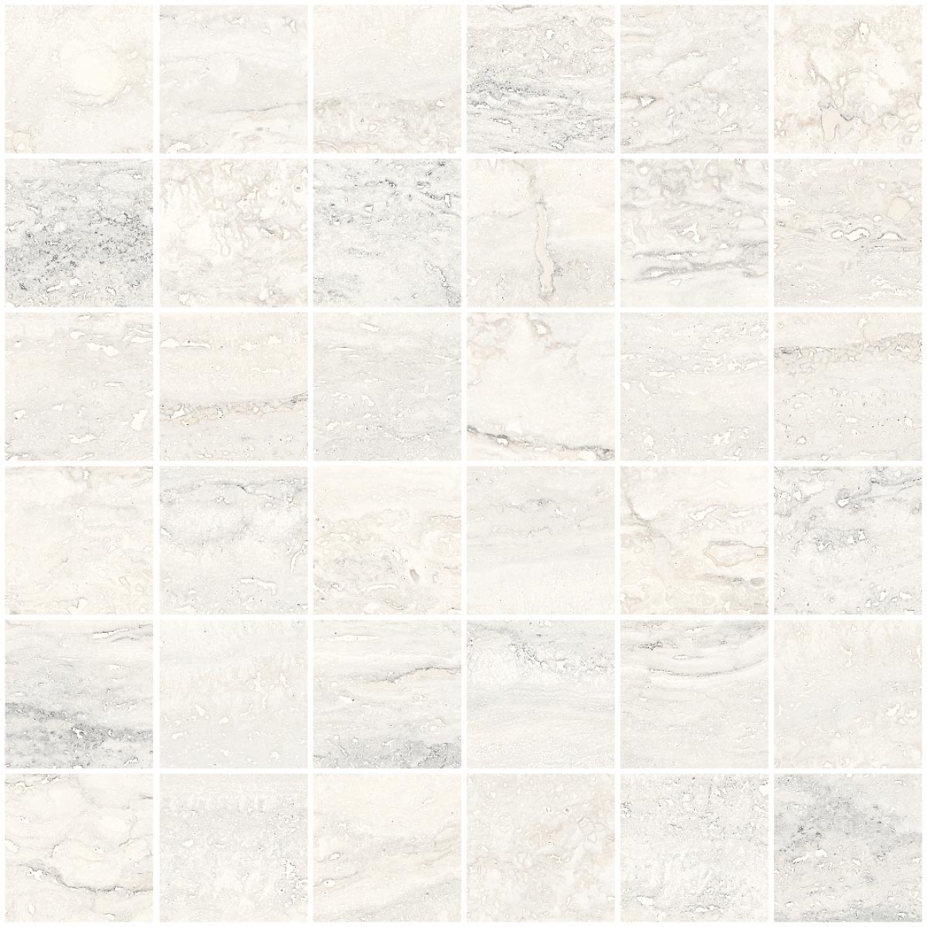 Mosaik Sant Agostino Invictus in der Farbe White