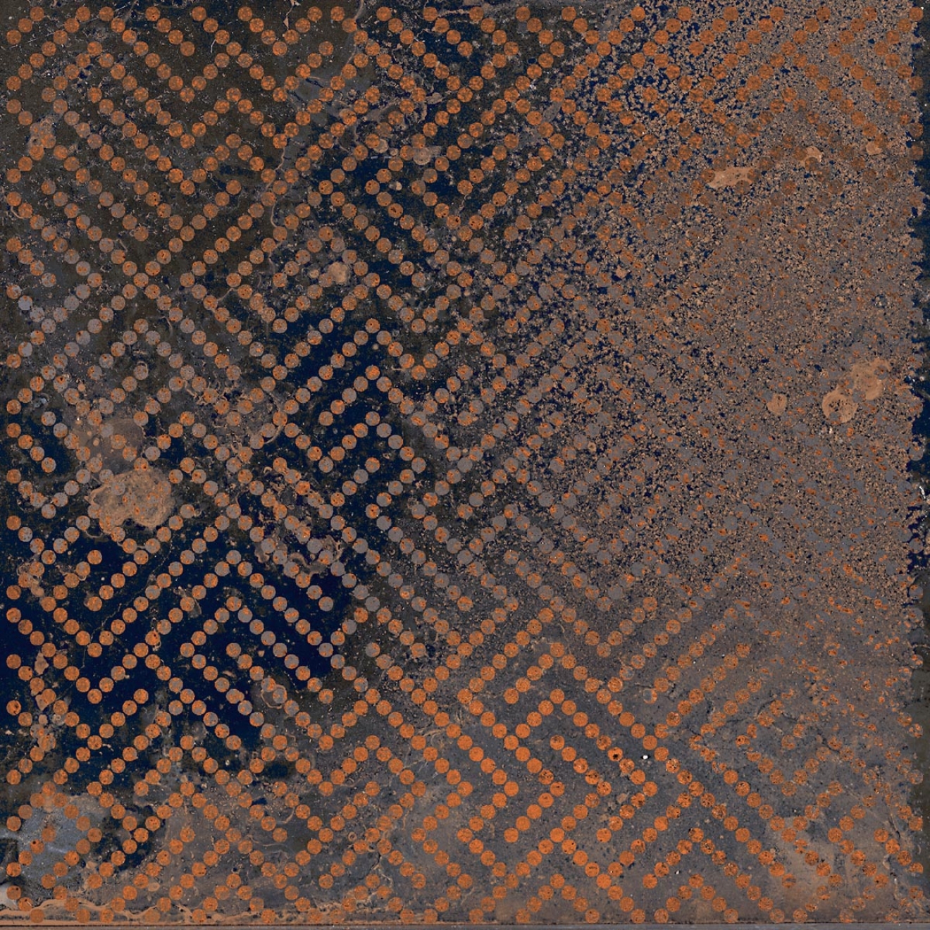 Fliese Sant Agostino Oxidart in der Farbe Patchwork Dark